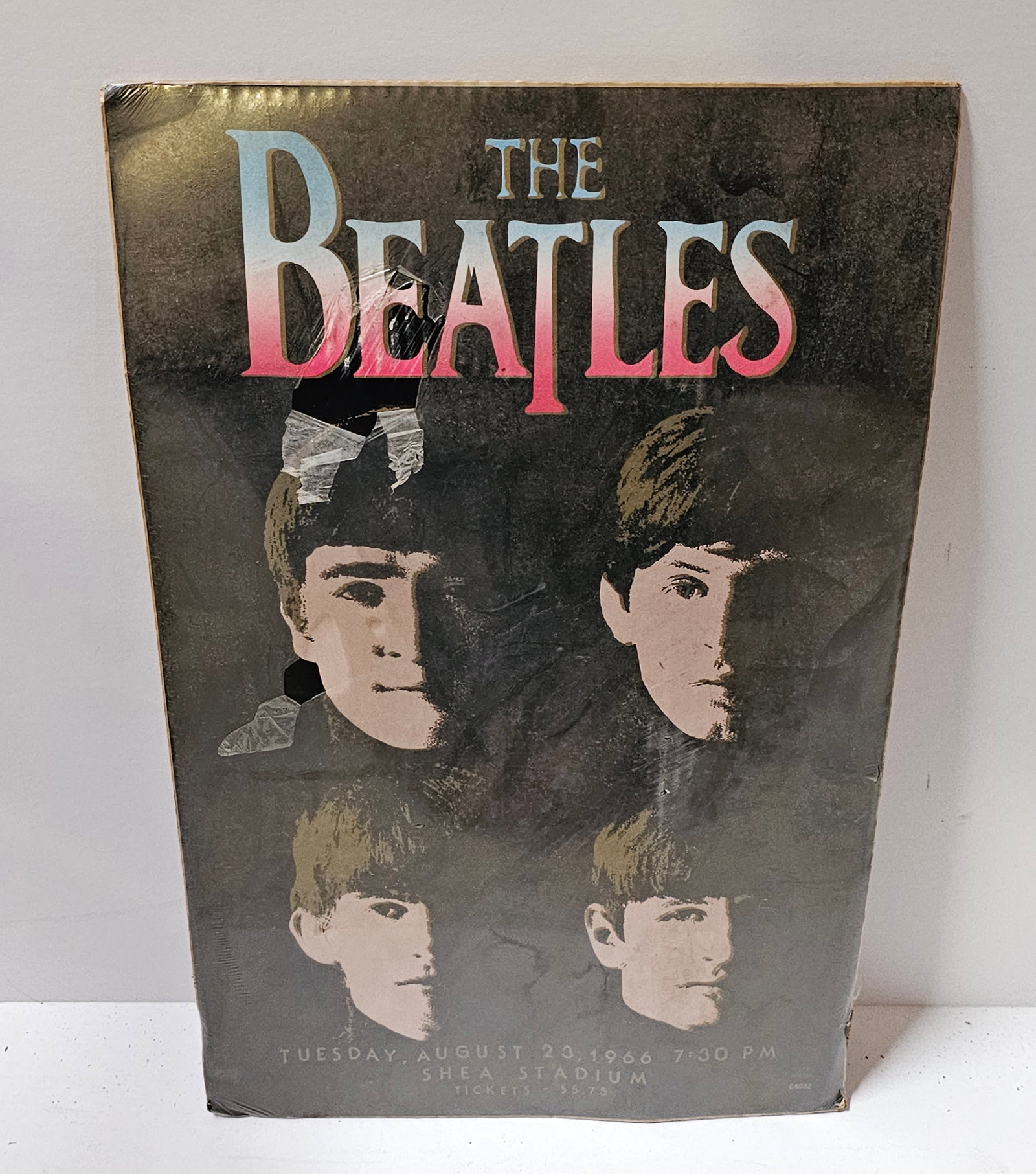 Vintage The Beatles 1966 Shea Stadium Repro Poster (1 of 2)