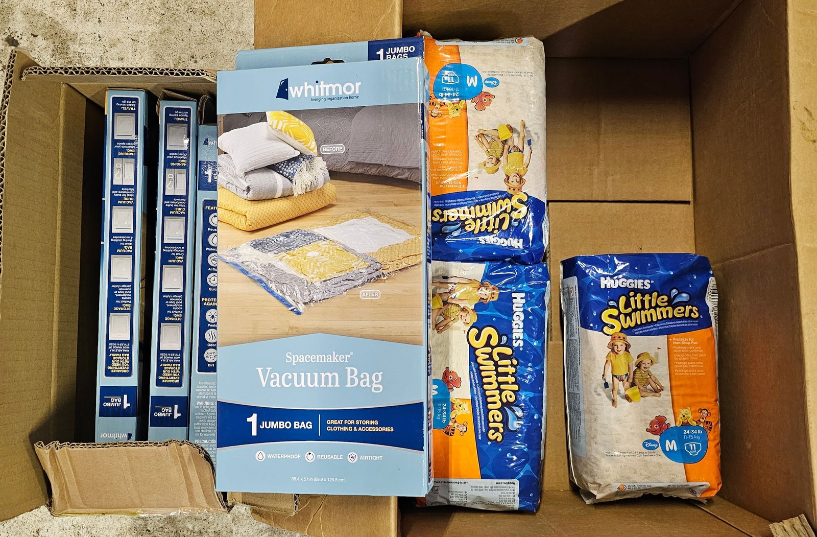 NIB Vacuum Storage Bags and Little Swimmers Diapers: NIB Vacuum Storage Bags and Little Swimmers Diapers