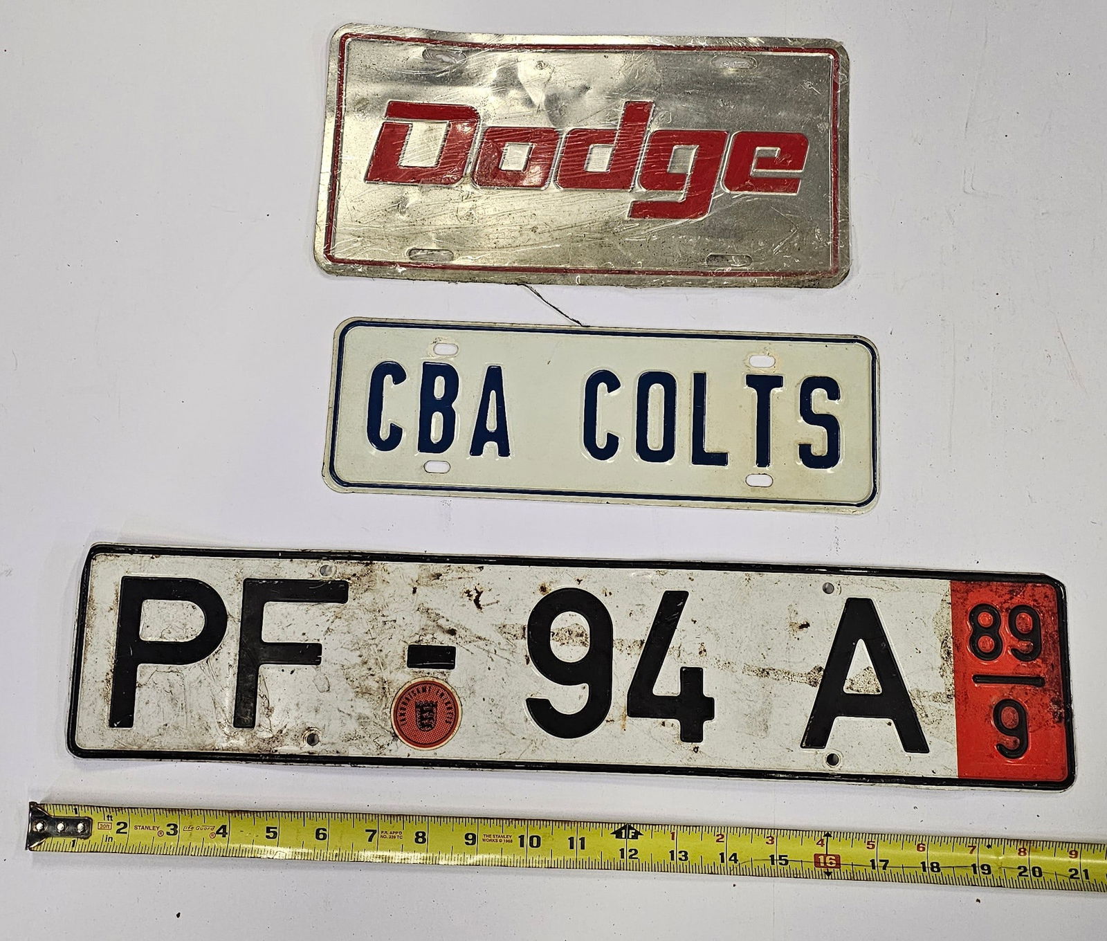 Vintage License Plates incl Dodge (1 of 1)