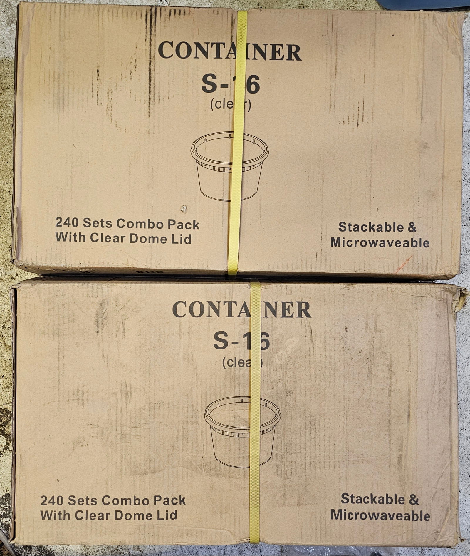 2 Cases New Plastic Containers with Lids S-16 (1 of 1)
