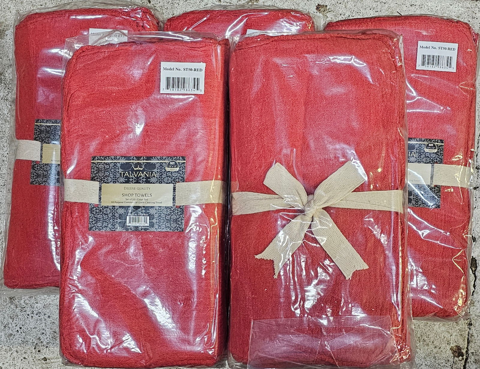 New 5 Packs of Shop Towels- 50 each pack (1 of 2)