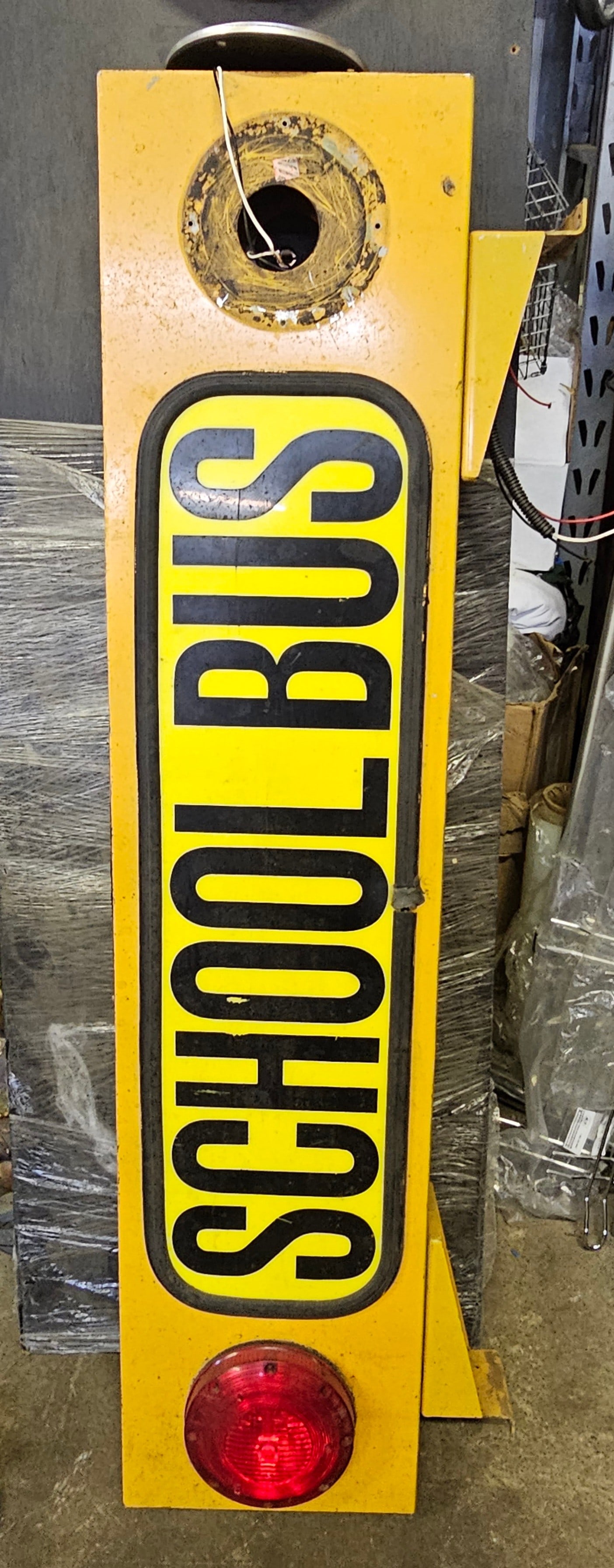 Vintage Metal School Bus Topper 2 lenses missing (1 of 2)