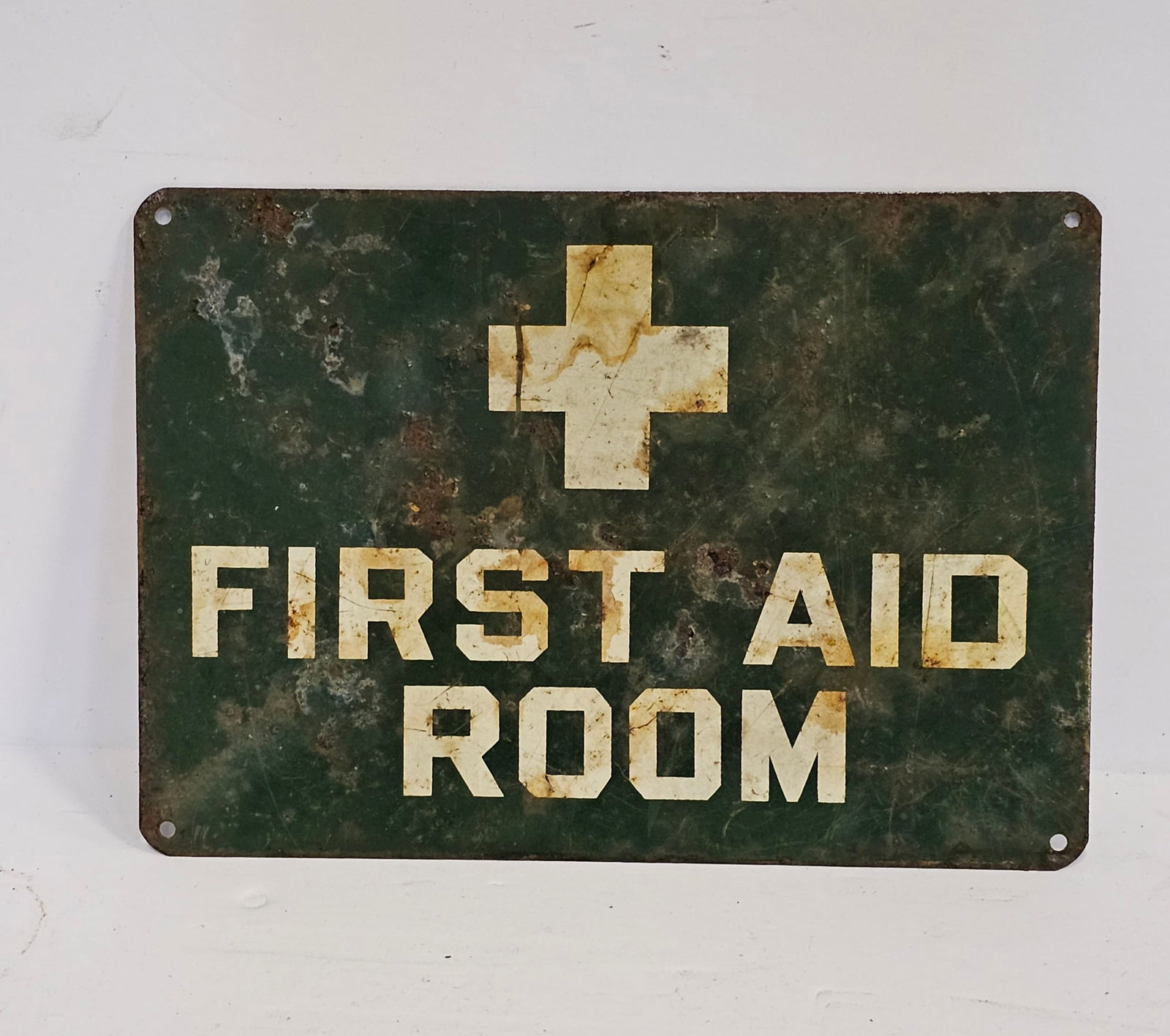 Vintage Metal First Aid Room Sign (1 of 1)