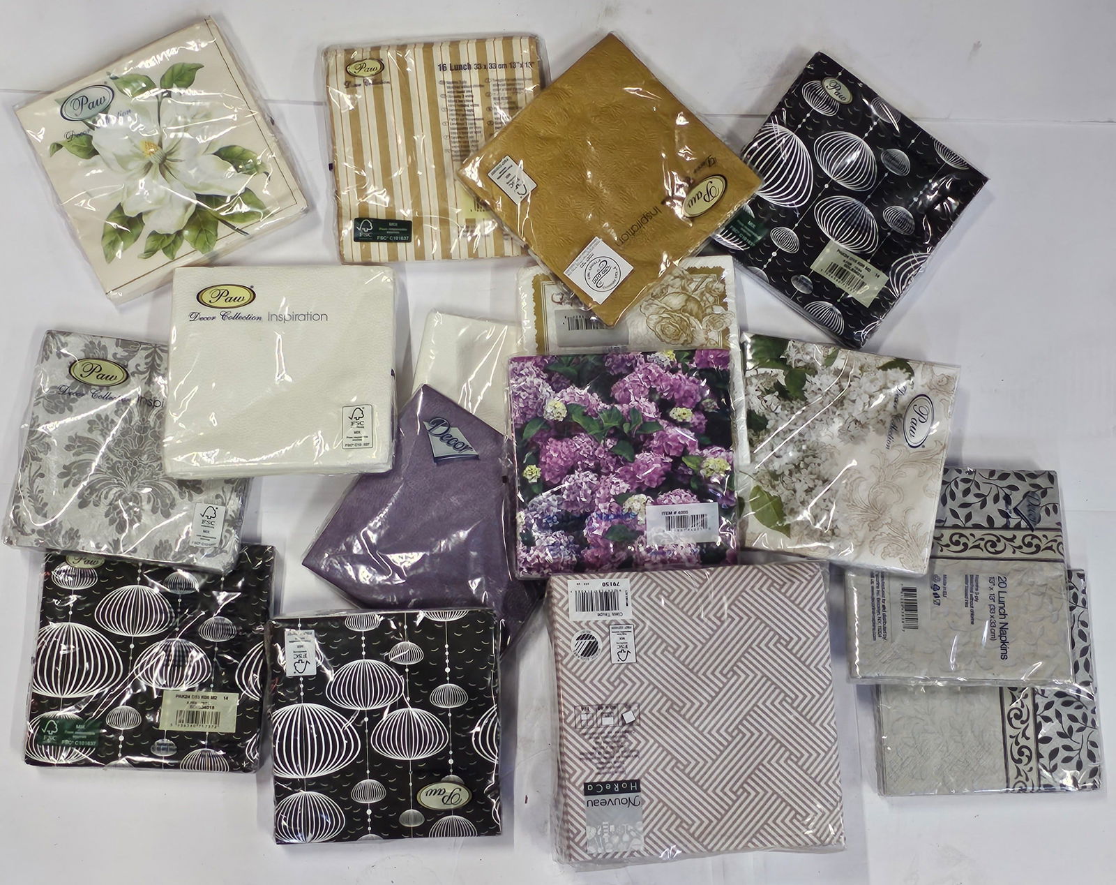 New Assorted Printed Dinner Lunch Napkins: New Assorted Printed Dinner Lunch Napkins