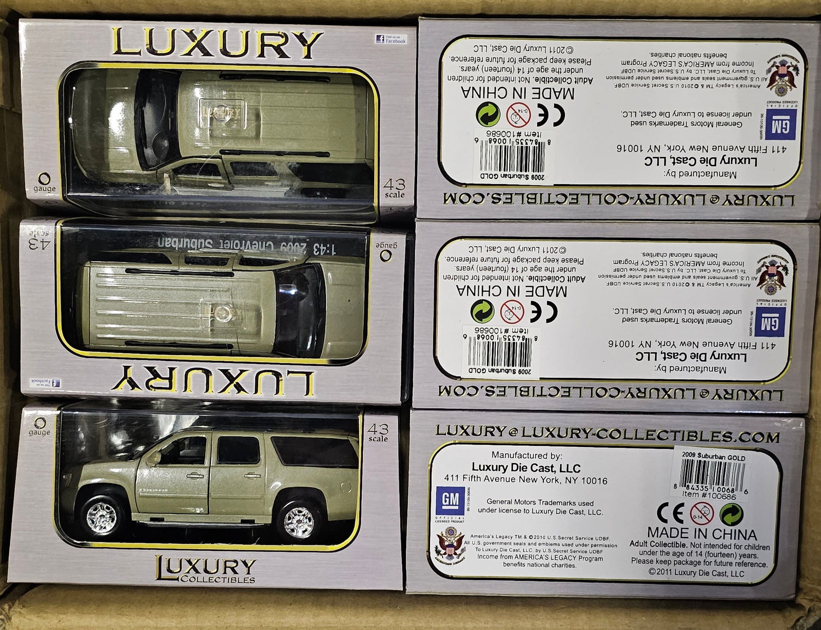 NIB 12 qty 2009 Chevy Suburban Die Cast Cars (1 of 2)