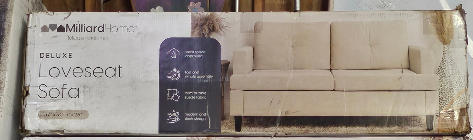 NIB Milliard Loveseat Sofa: NIB Milliard Loveseat Sofa