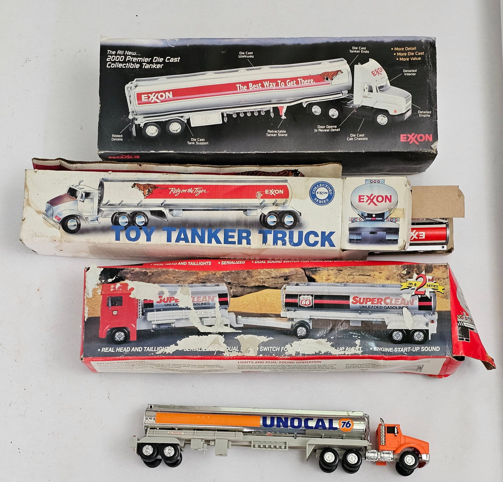4 Diecast Trucks including Exxon: 4 Diecast Trucks including Exxon
