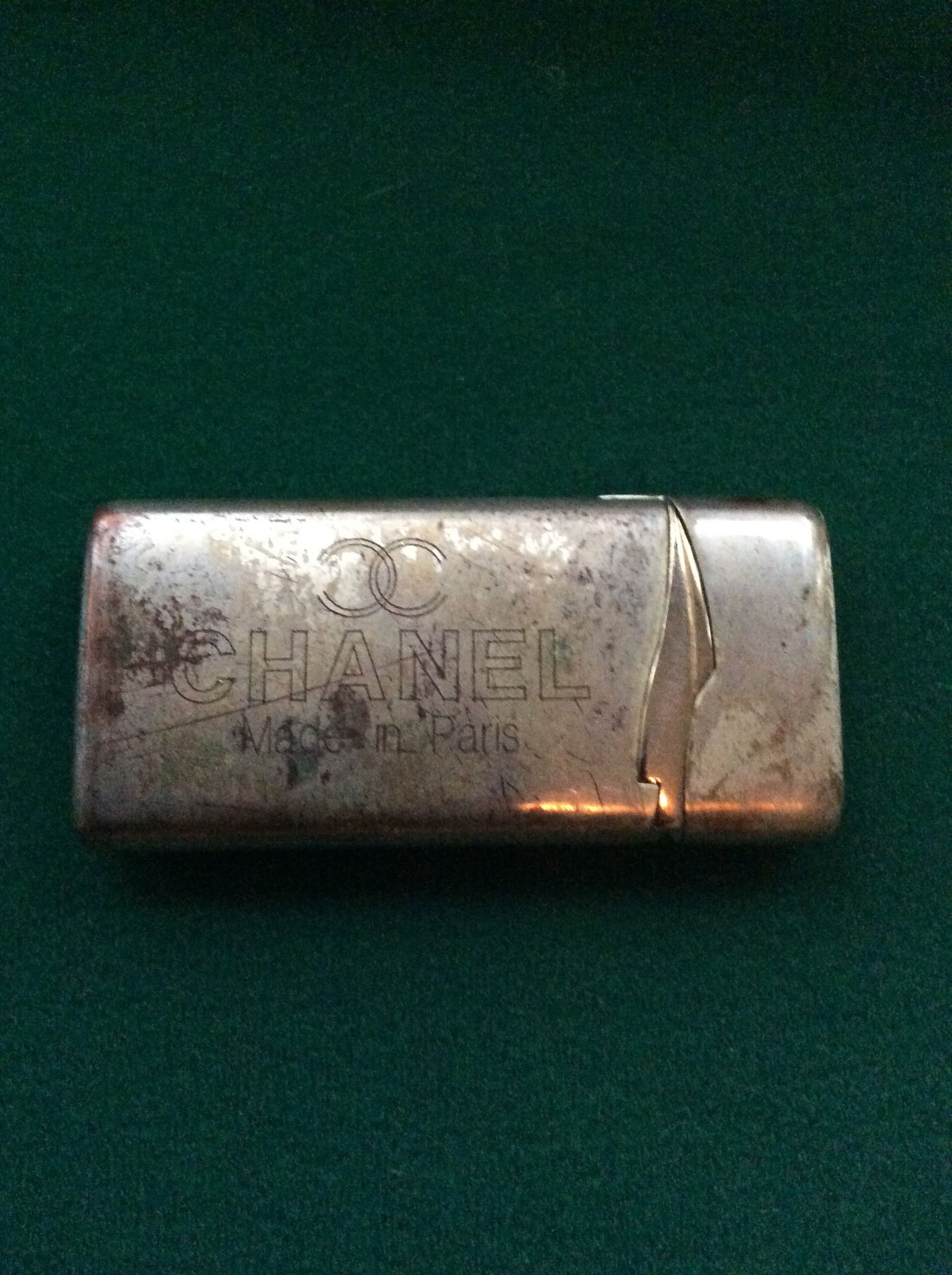 Vintage unauthenticated Chanel Made in Paris Lighter: Vintage unauthenticated Chanel Made in Paris Lighter