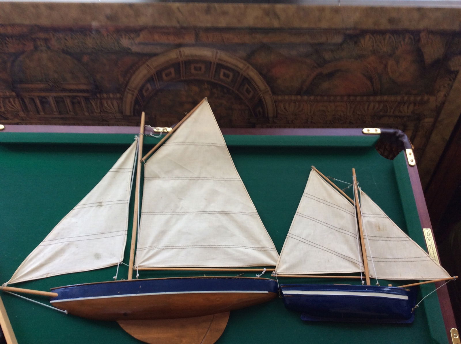Lot of 2 Vintage Wall Hanging Boats (1 of 1)