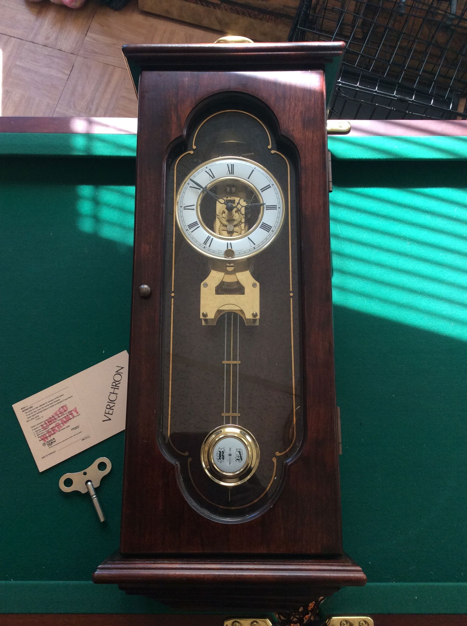 Verichron Wood Clock 26x9: Verichron Wood Clock 26x9