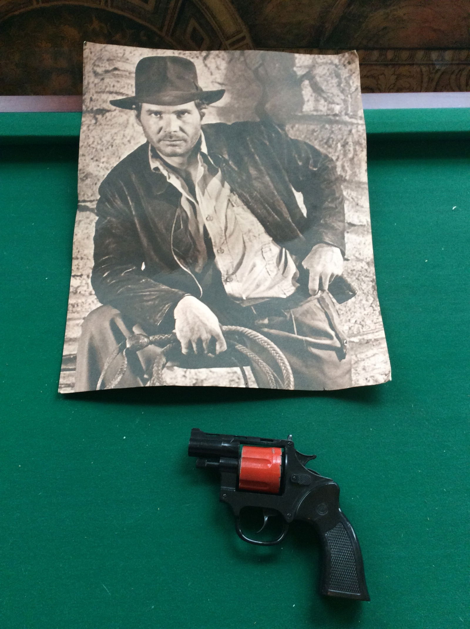 Vintage Cap Gun and Cowboy Picture: Vintage Cap Gun and Cowboy Picture