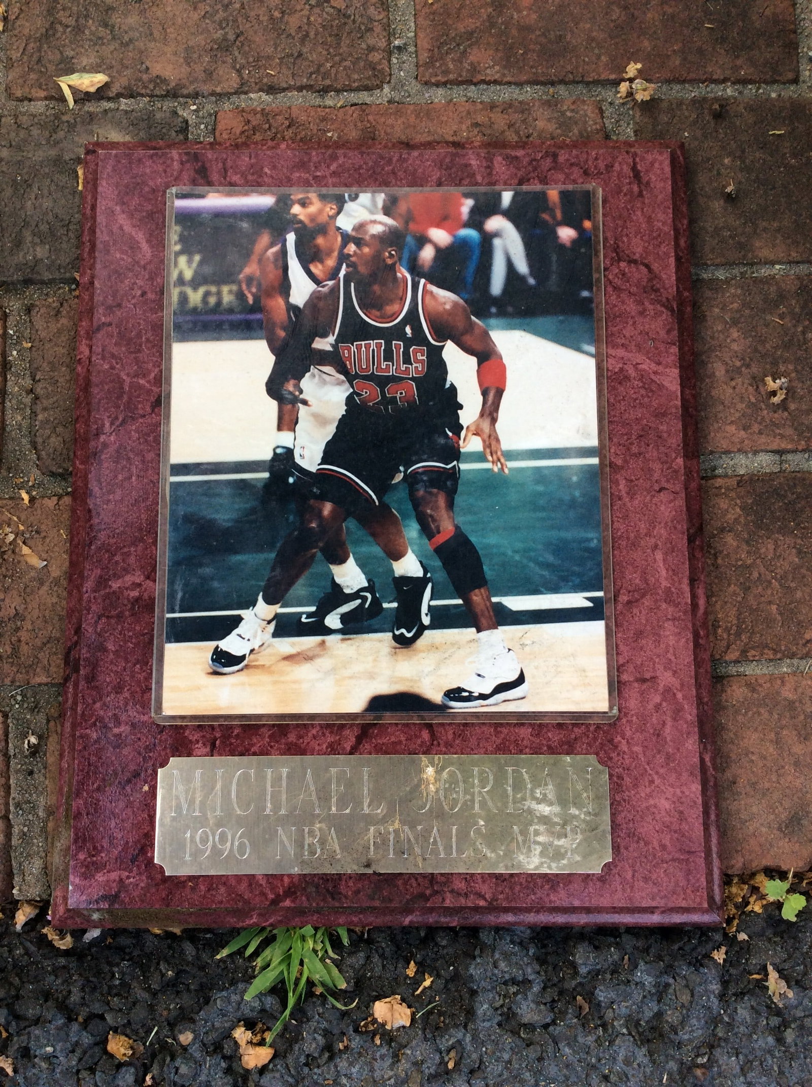 1996 Micheal Jordan NBA Finals MVP Plaque: 1996 Micheal Jordan NBA Finals MVP Plaque