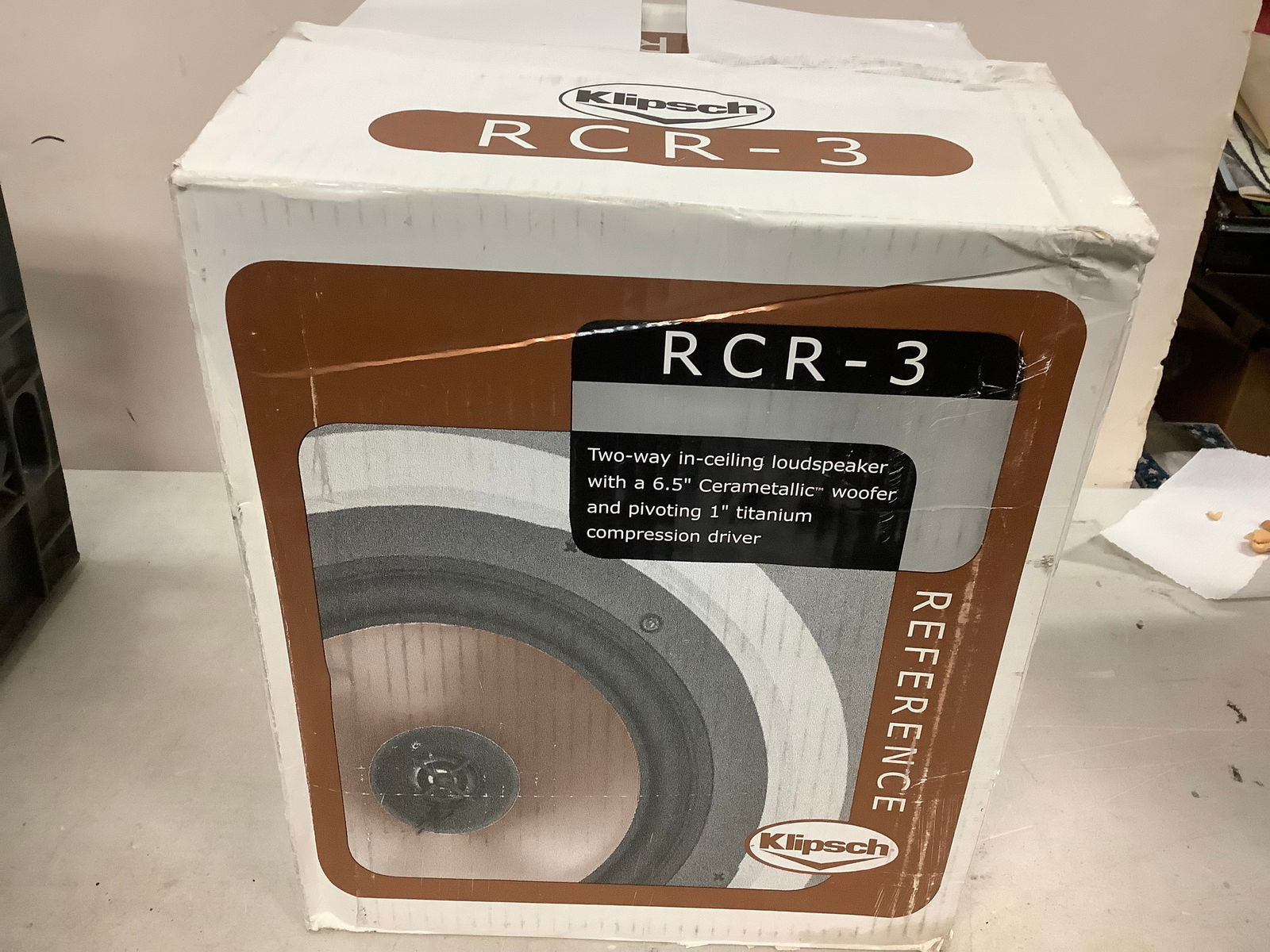 NIB 2 Way in Ceiling Loudspeaker RCR-3 with a 6.5" Cerametalic Woofer and 1" Titanium Compression: NIB 2 Way in Ceiling Loudspeaker RCR-3 with a 6.5" Cerametalic Woofer and 1" Titanium Compression Driver