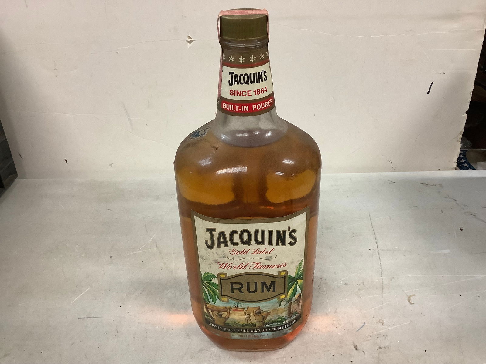 Sealed Jacquin's Gold Label World Famous Rum 1.75 Liters (1 of 1)