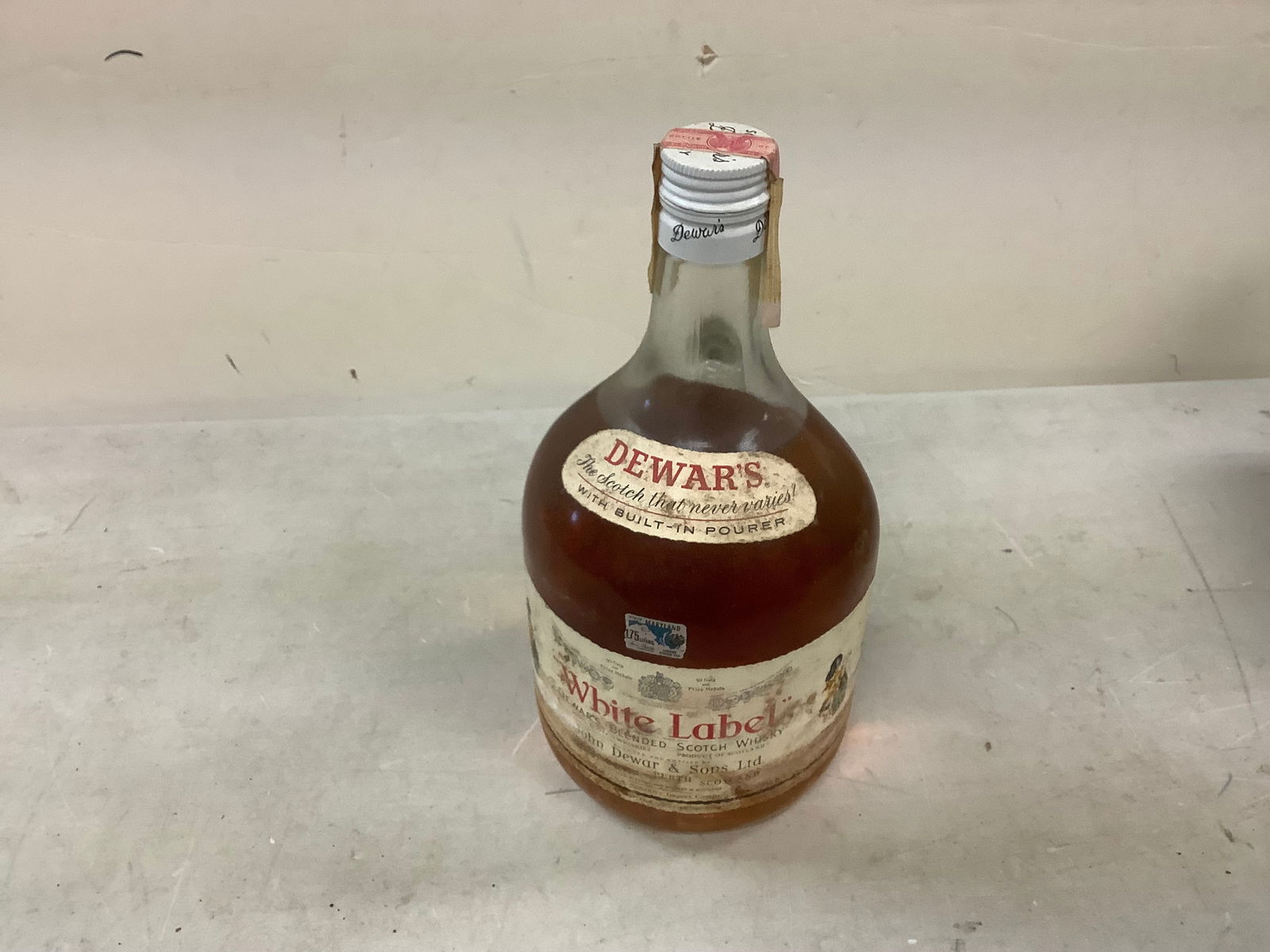 Sealed Dewar's White Label Blended Scotch Whisky 175 Liters (1 of 1)