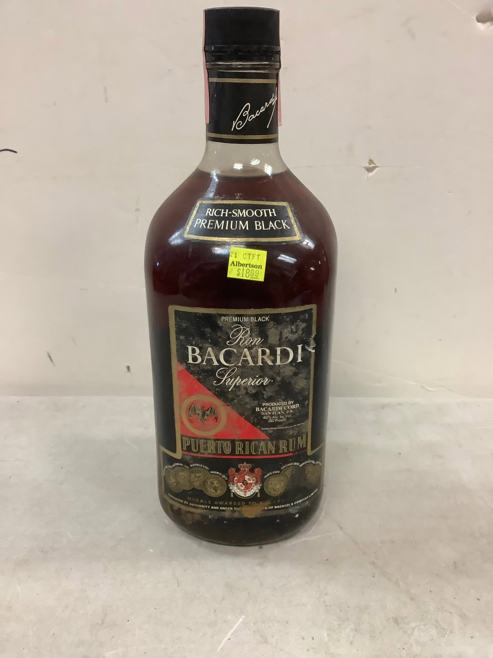 Sealed Premium Black Bacardi Puerto Rican Rum 1.75 Liters (1 of 1)