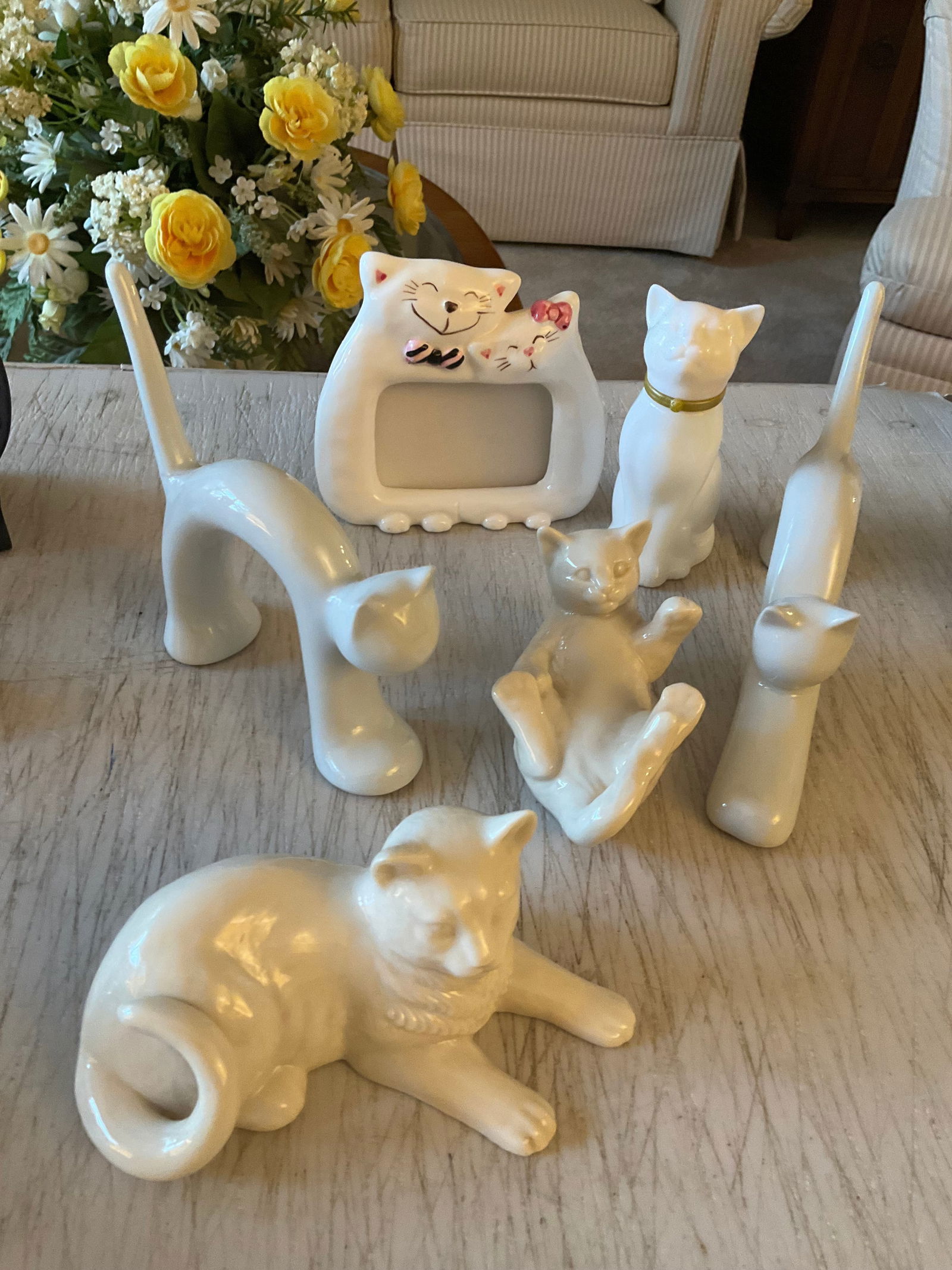 lot of various cat figurines and stautes tallest stand 6â€ (1 of 1)