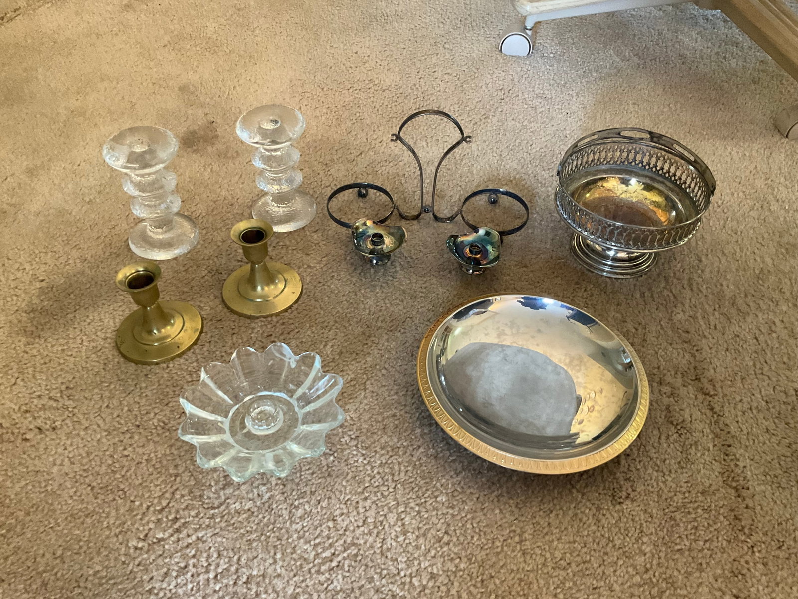 lot of various candle holders 5â€: lot of various candle holders 5”