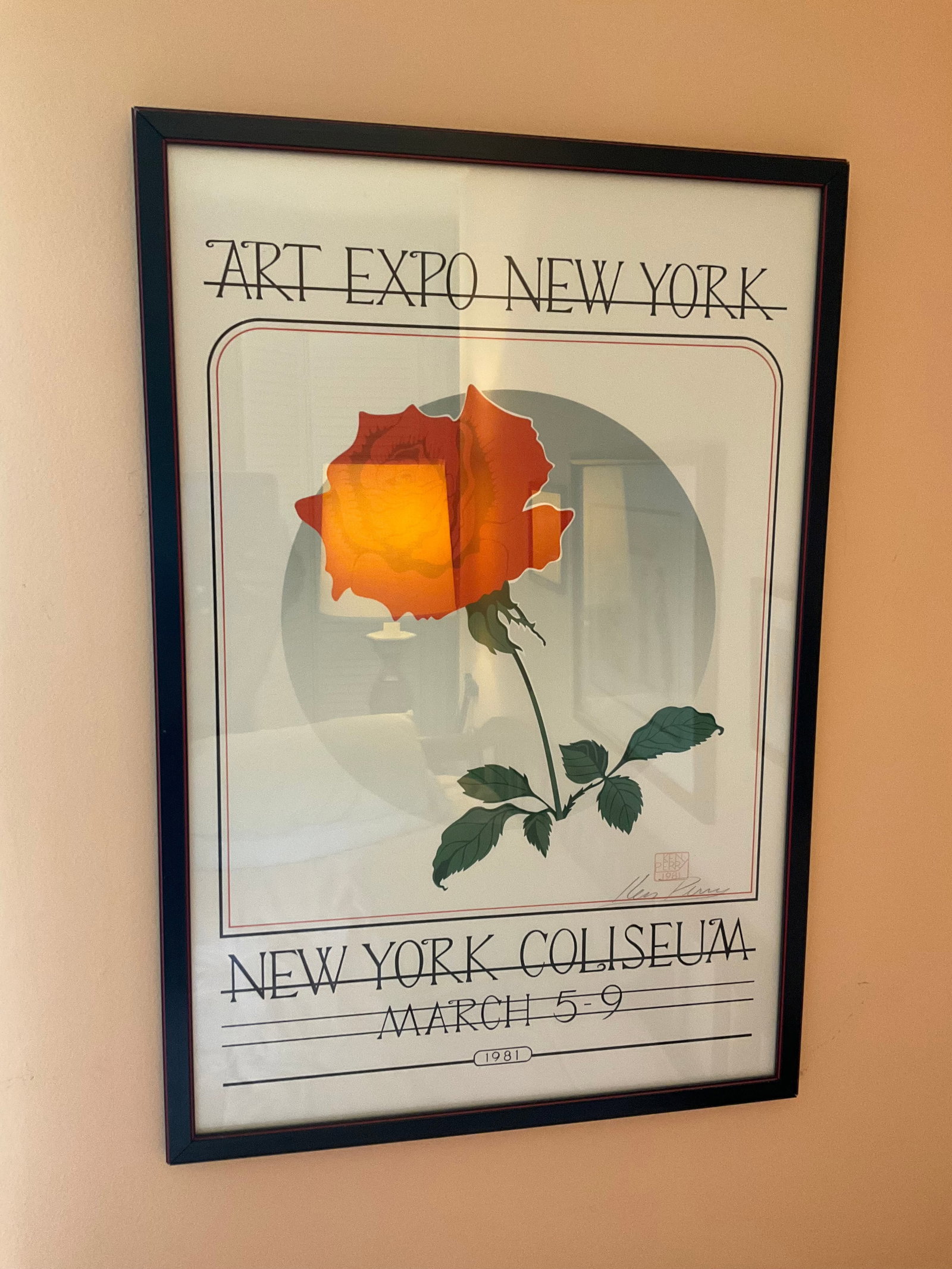 Art Expo New York Coliseum signed in pencil Ken Perry artwork 28x19: Art Expo New York Coliseum signed in pencil Ken Perry artwork 28x19
