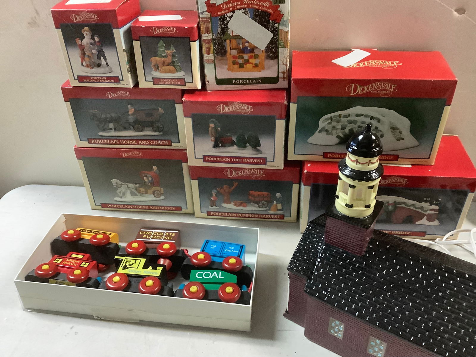 Lot of christmas decor(porcelain sets, light up house, and more) (1 of 1)