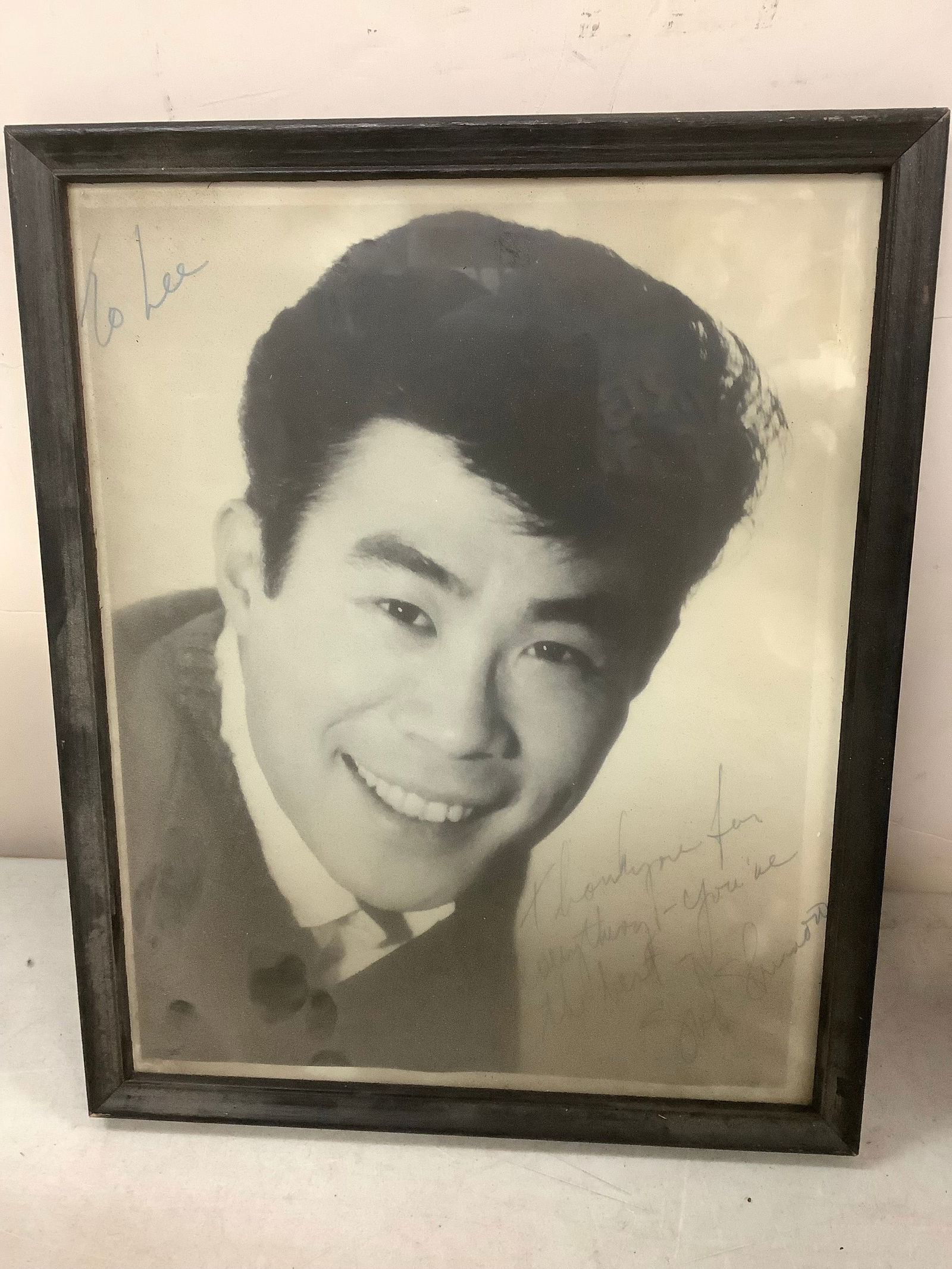 Black and white signed and framed photo 10.75in.x8.75in.: Black and white signed and framed photo 10.75in.x8.75in.