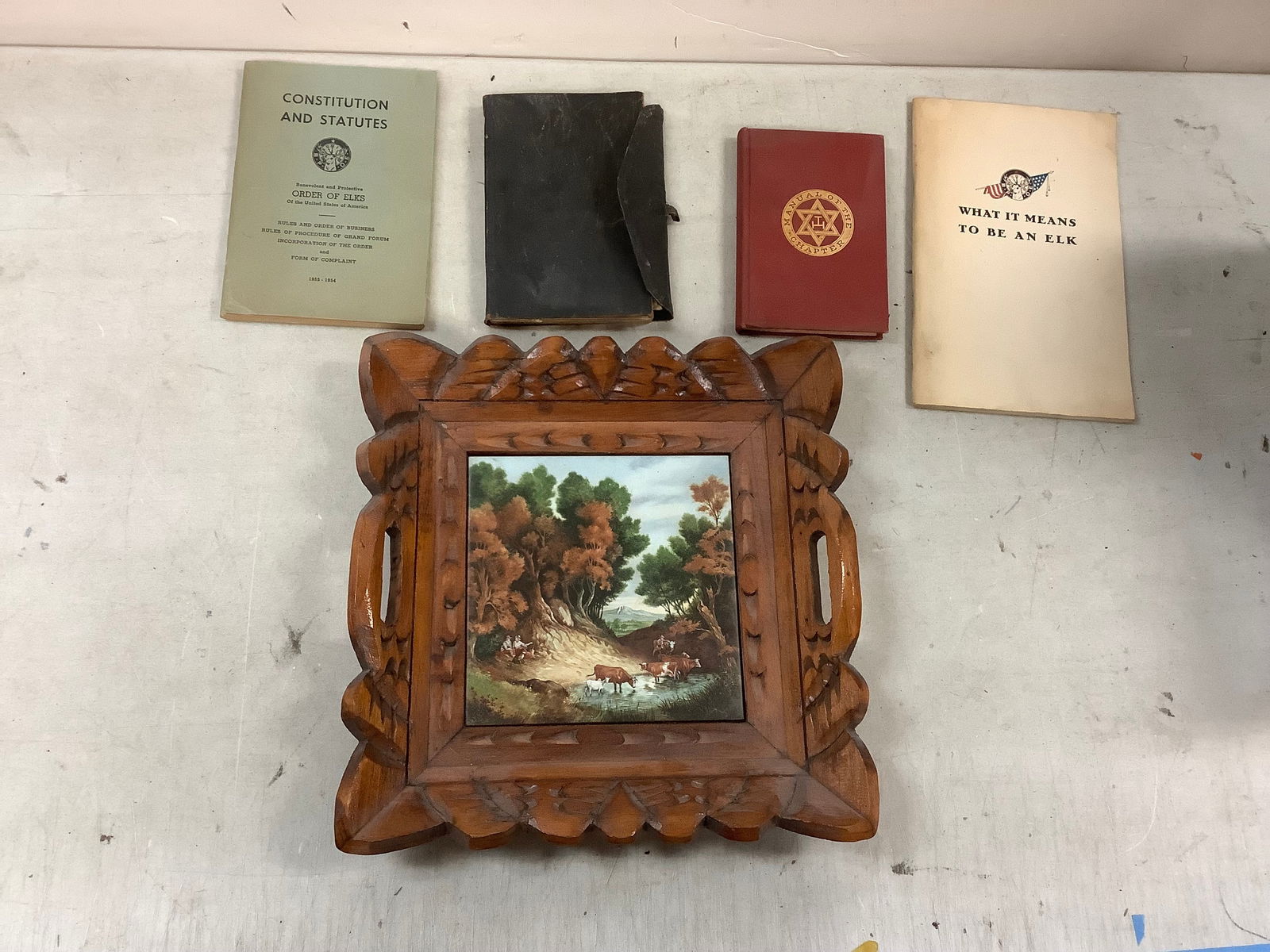 Lot of Vintage Elks Lodge Books, Manuals and Picture of Elks (1 of 1)