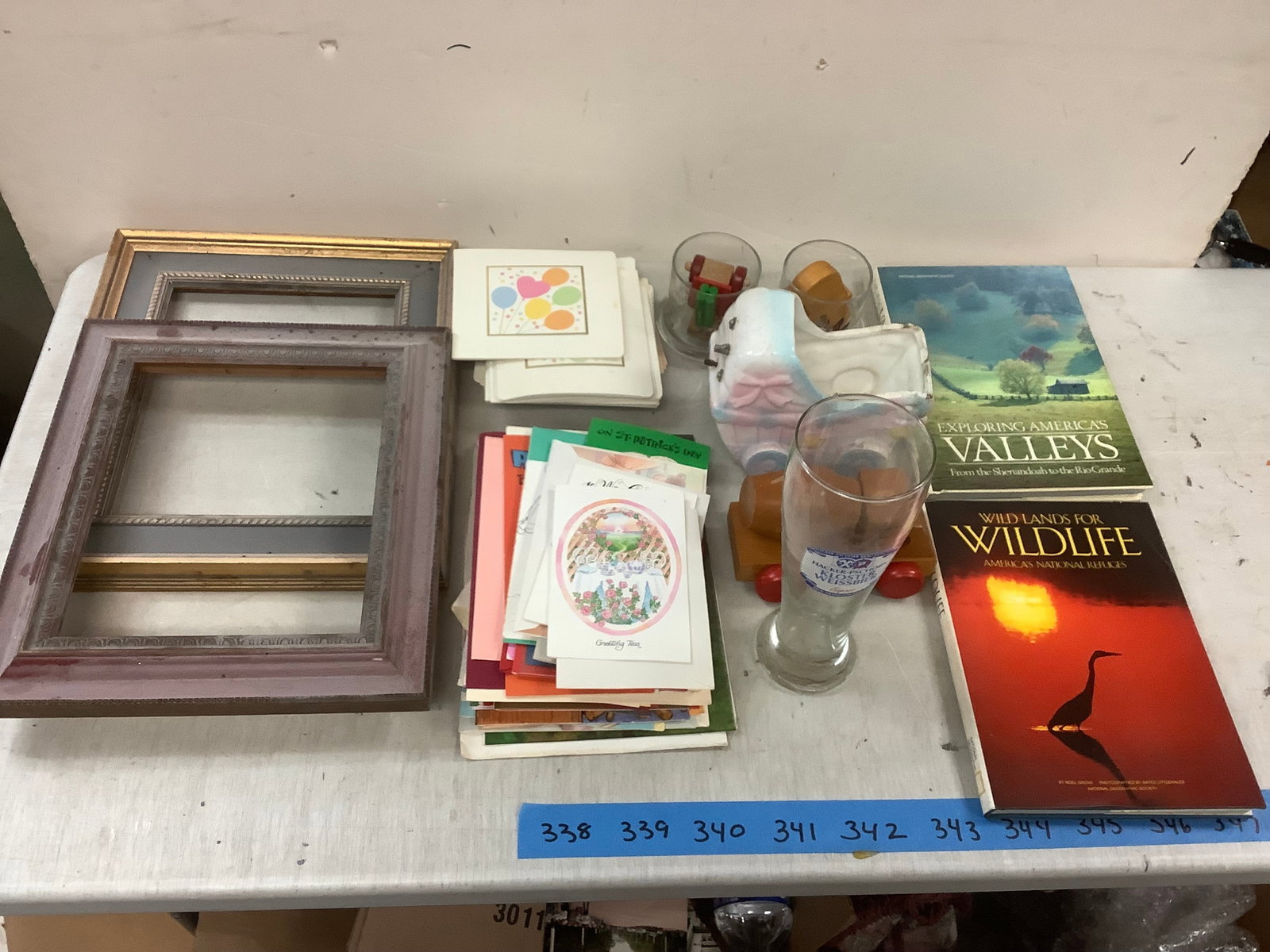 Lot of Vintage Picture Frames, Greeting Cards, Books and More: Lot of Vintage Picture Frames, Greeting Cards, Books and More