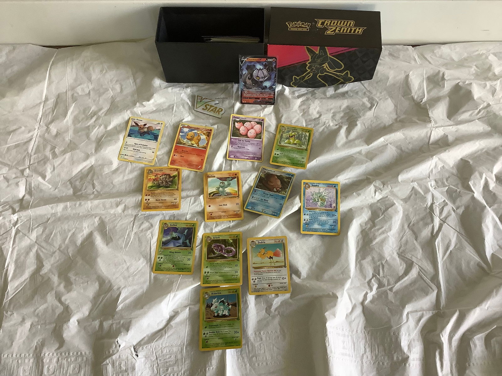 Lot of Opened pokemon CROWN ZENITH Elite trainer box with cards inside from vintage and modern (1 of 1)