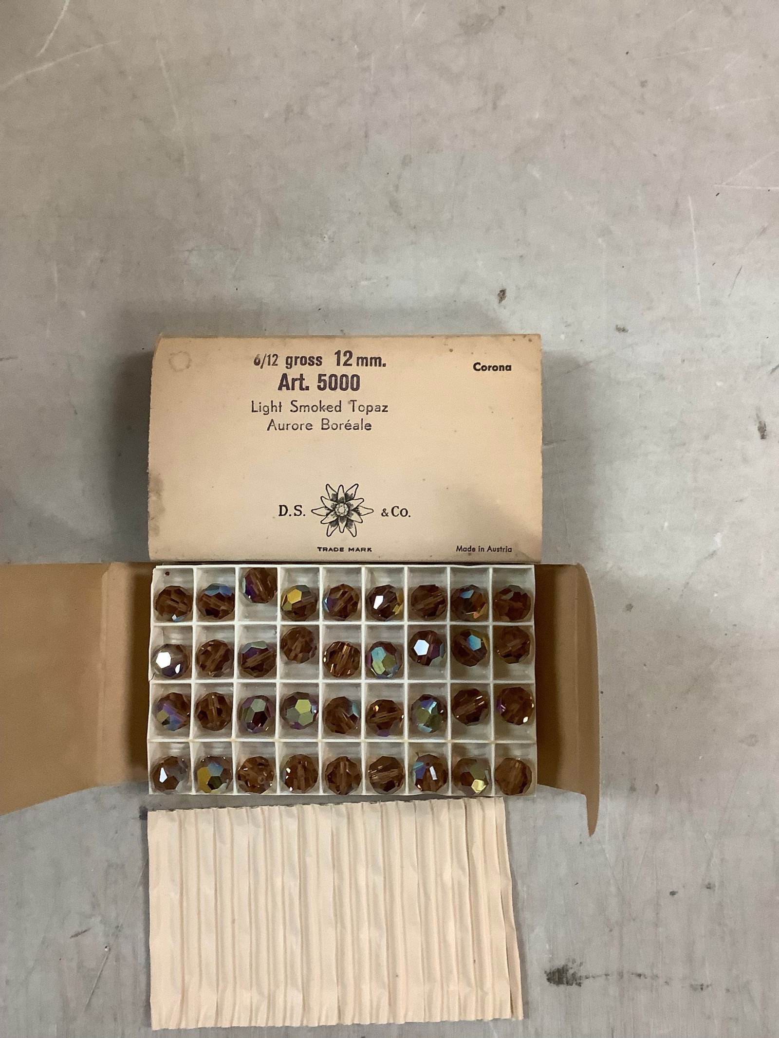 12mm Swarvoski Crystals for Jewelry Light Smoked Topaz (1 of 1)