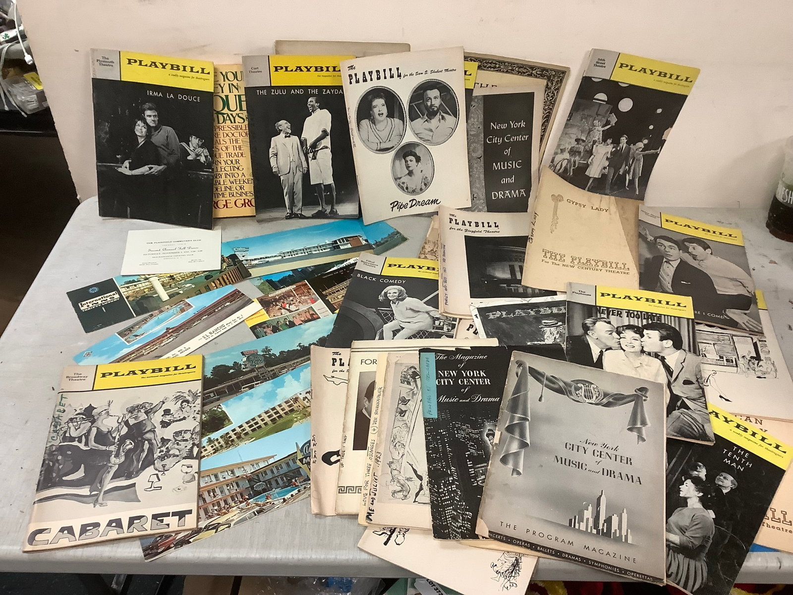 Lot of Vintage Playbills, Postcards and more: Lot of Vintage Playbills, Postcards and more