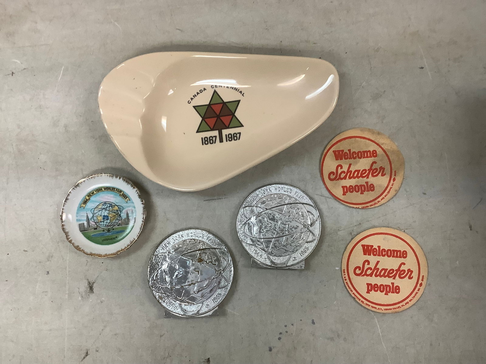 World's Fair Plate, Schaefer coasters and more (1 of 1)