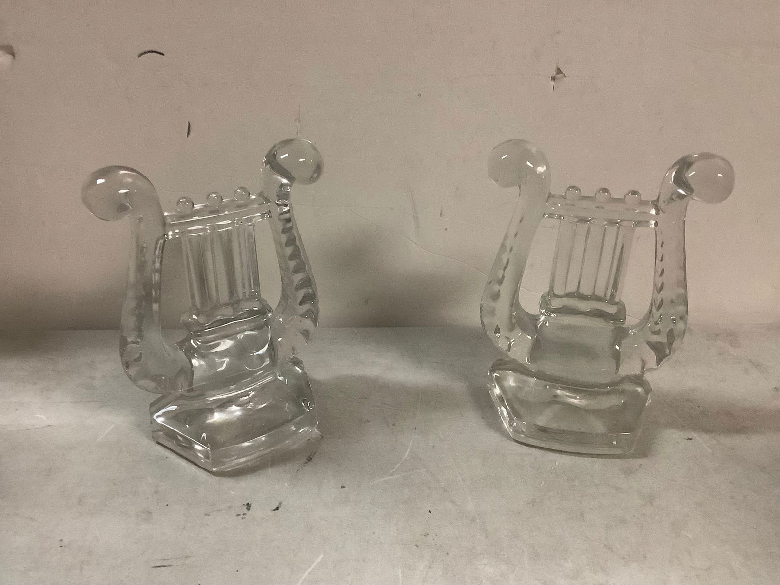 Glass Bookends 8 in tall: Glass Bookends 8 in tall