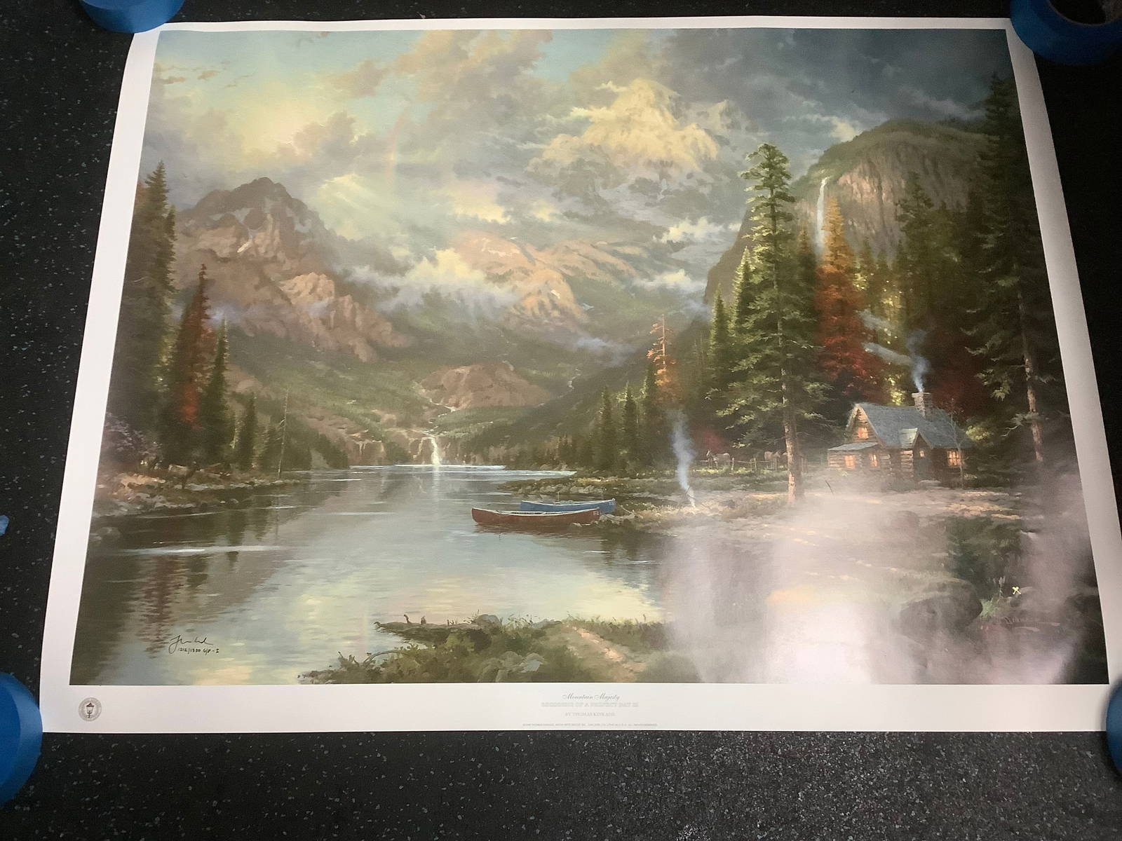 Original 1998 Thomas Kinkade Moutain Majesty Beginning Of A Perfect Day