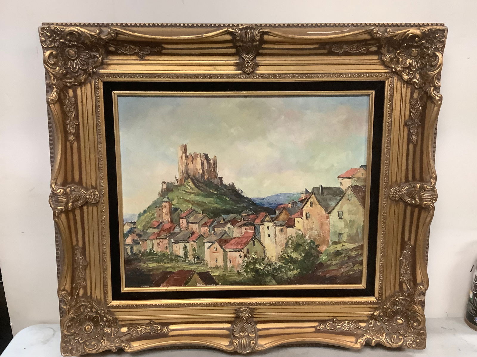 H. Ressdorf Framed Oil on Canvas Signed Picture 25 1/2 x 31 (1 of 1)