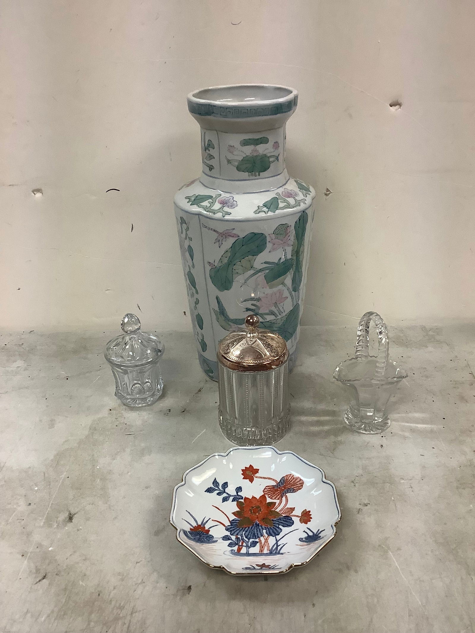 Ceramic Vase, plate, glass jar and more tallest 14in (1 of 1)