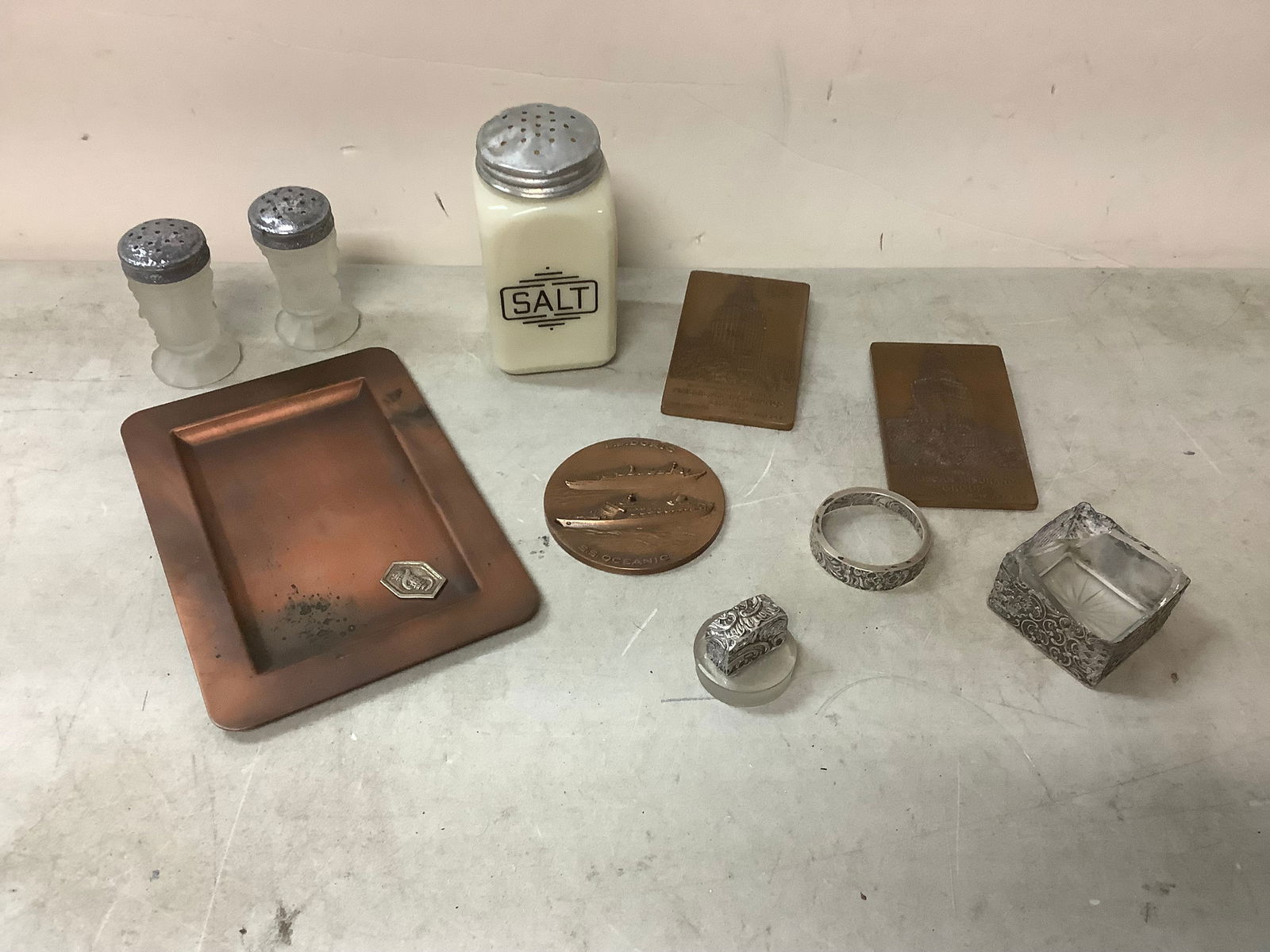Insurance Company Bronze Plaques, Face Salt and Pepper Shakers and more (1 of 1)