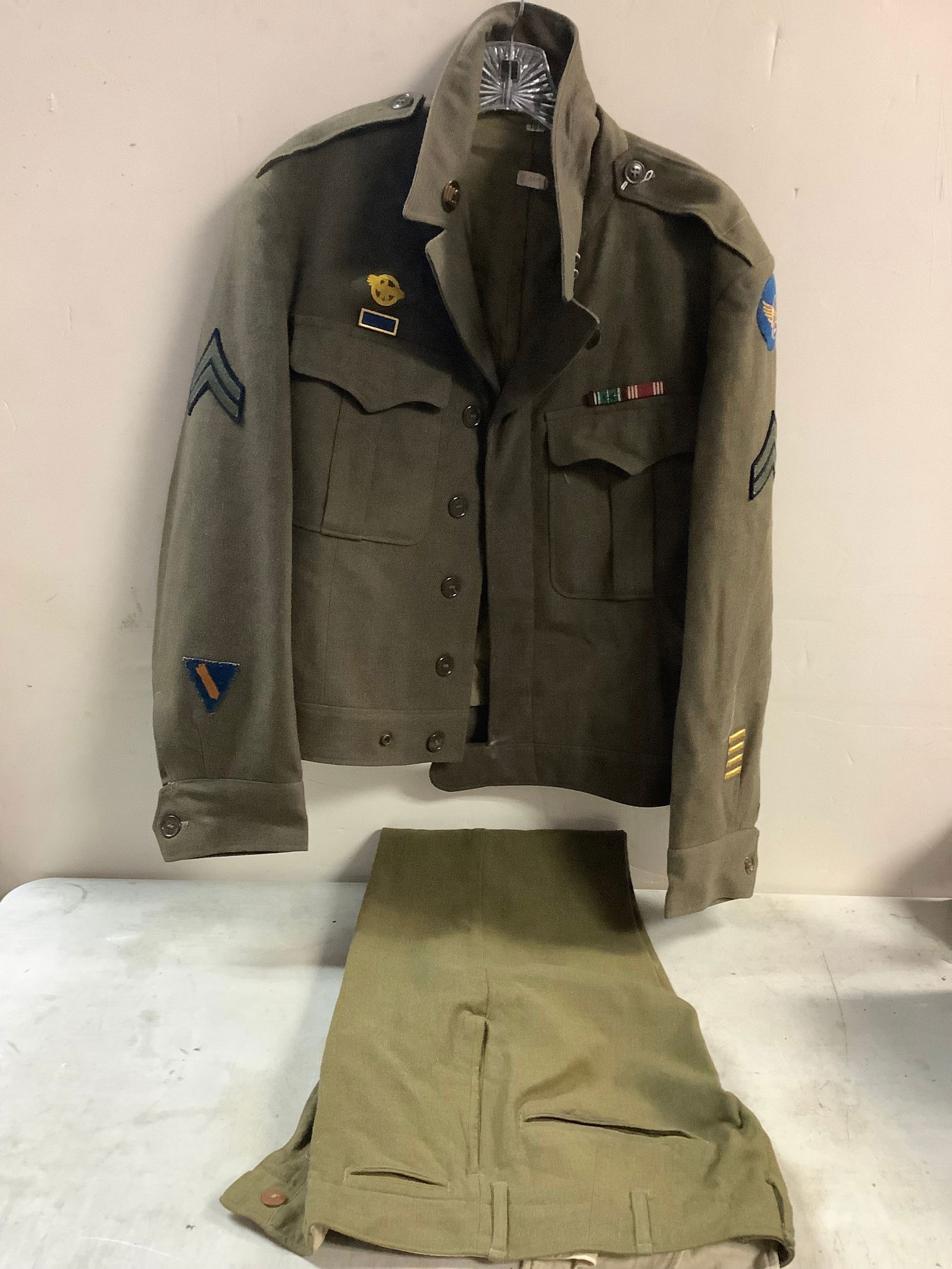 Vintage Military Jacket Size 38r And Pants Size 32 31