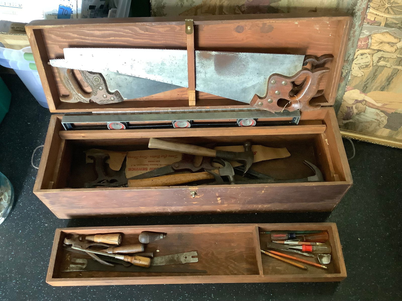Wooden Toolbox with Tools (1 of 1)