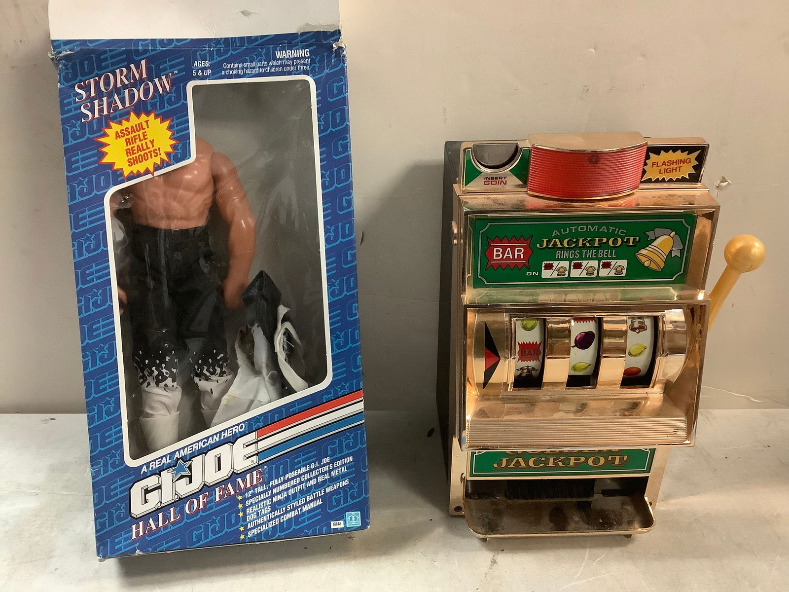 Storm shadow G.I. Joe and mini golden jackpot machine (1 of 1)