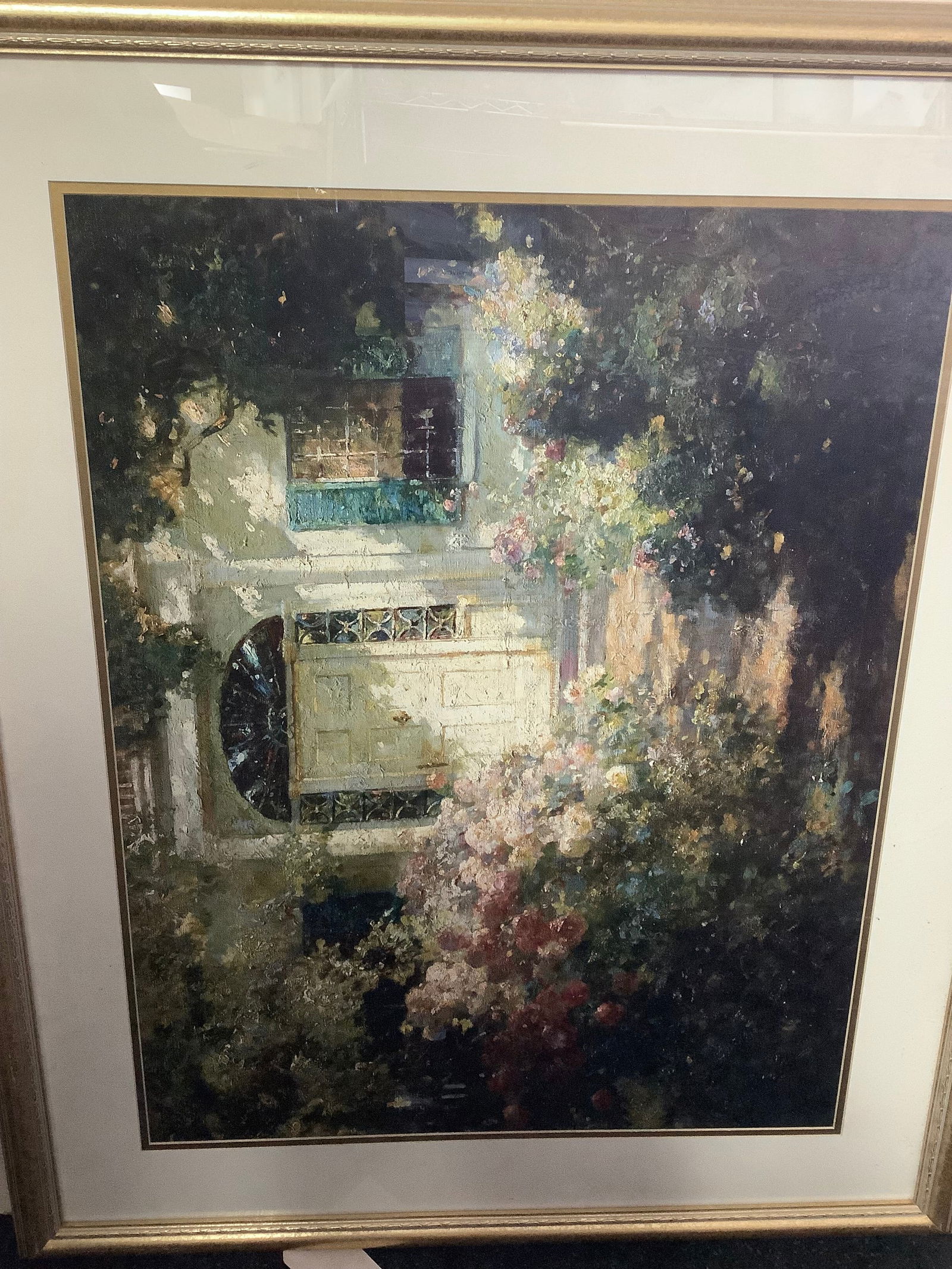 Framed floral decor painting 30''x37'' (1 of 1)