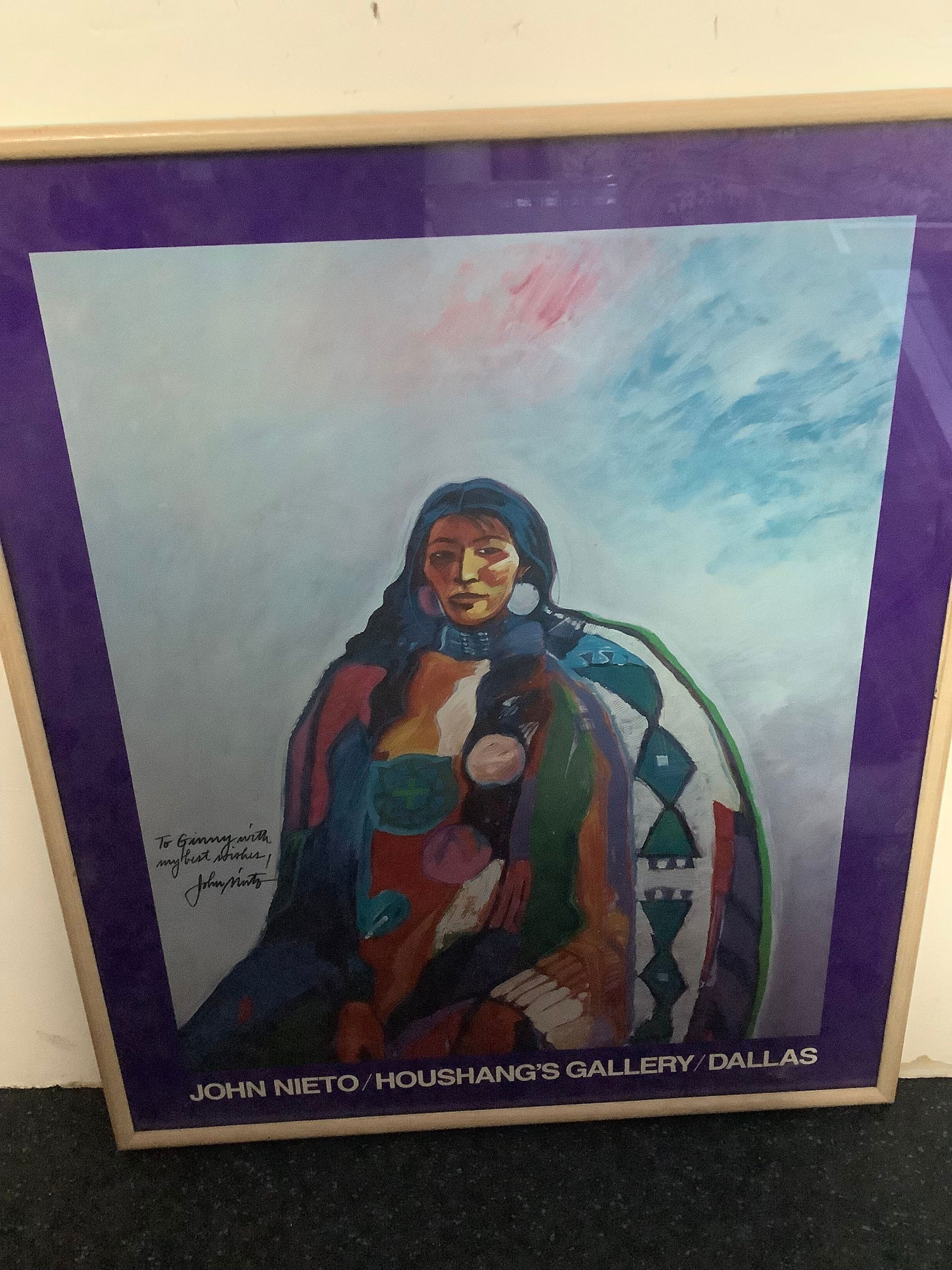 John Nieto houshangs gallery dallas signed and framed 28''x24'' (1 of 1)