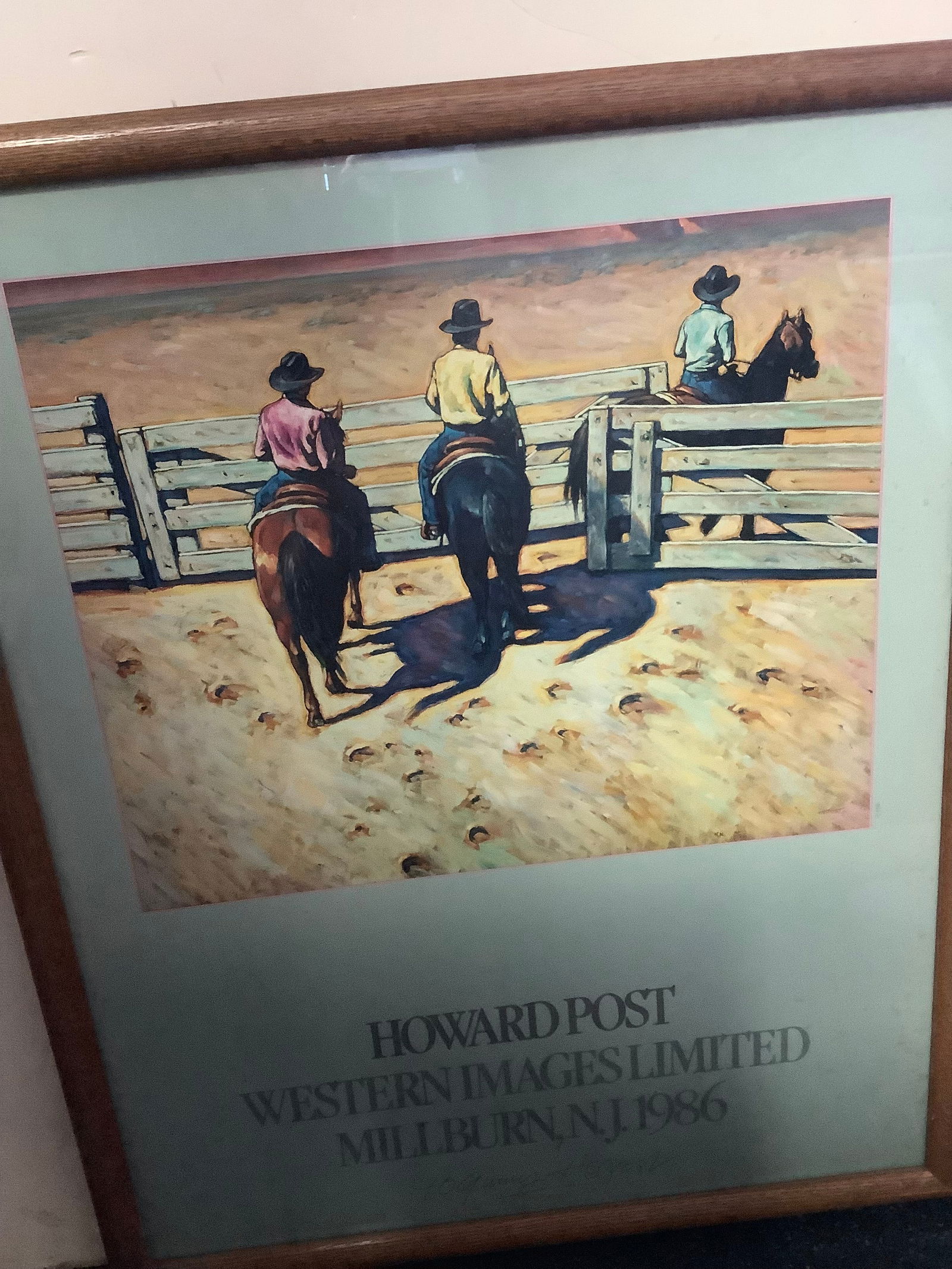 Howard post western images limited millburn N.J. 1986 framed 24''x30'': Howard post western images limited millburn N.J. 1986 framed 24''x30''