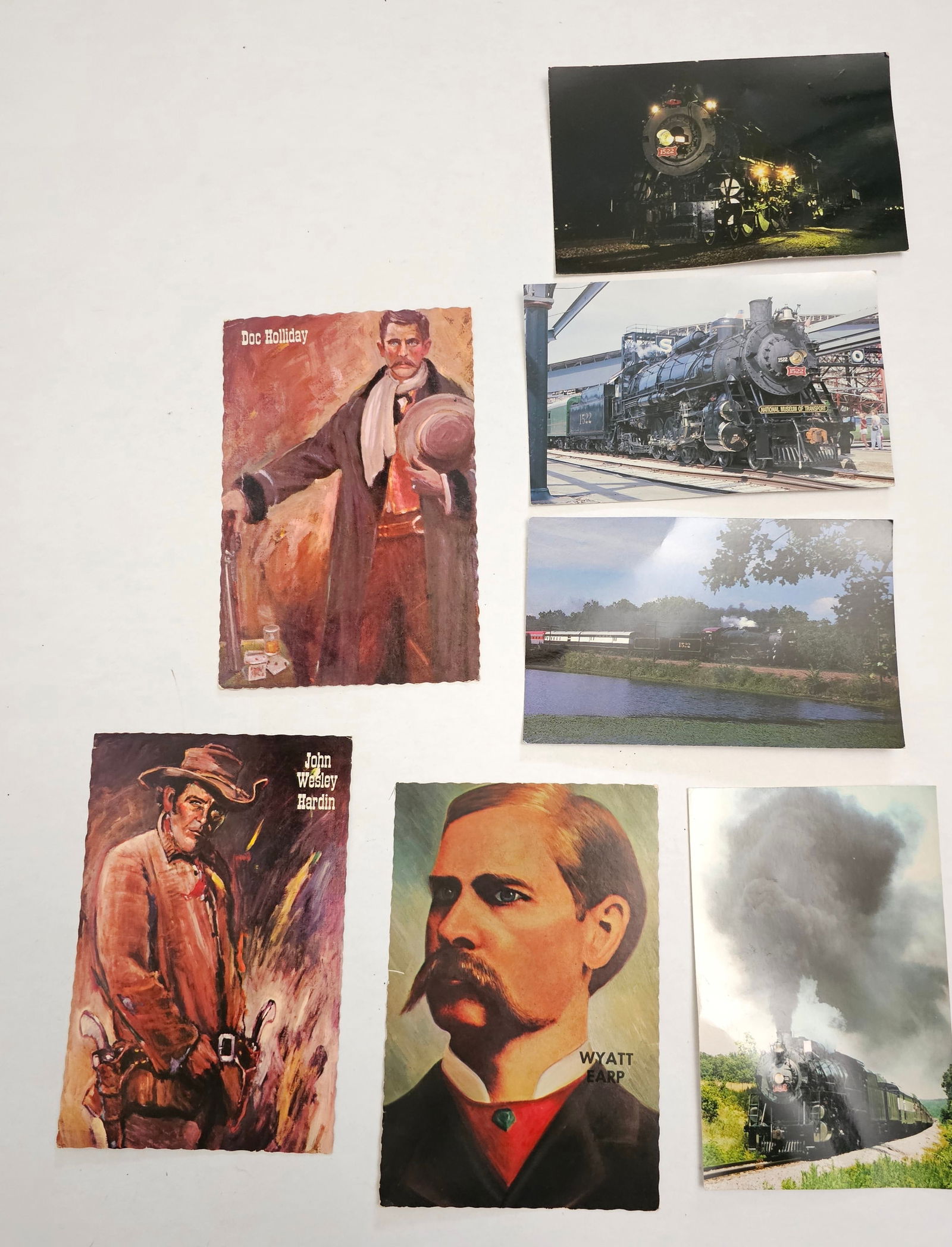Vintage Postcards incl Trains and Wild West (1 of 2)