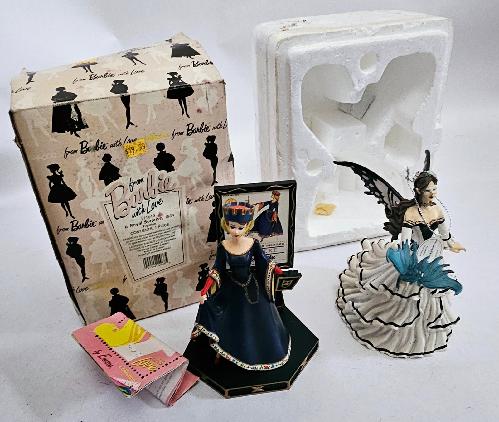 Barbie Enesco Figurine and Dragonmaster Bell: Barbie Enesco Figurine and Dragonmaster Bell