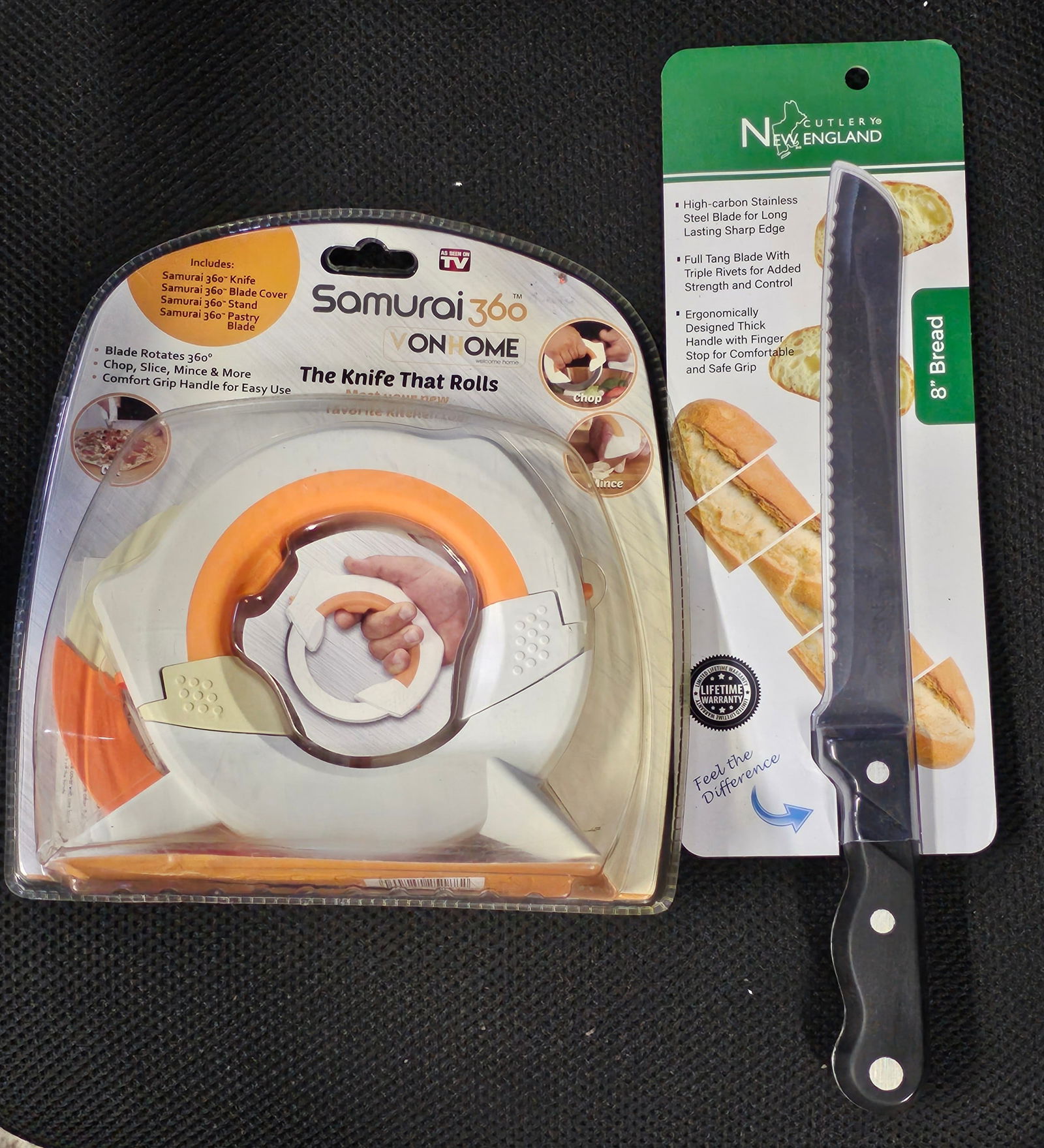 NIP Samurai360 Knife and Bread Knife: NIP Samurai360 Knife and Bread Knife