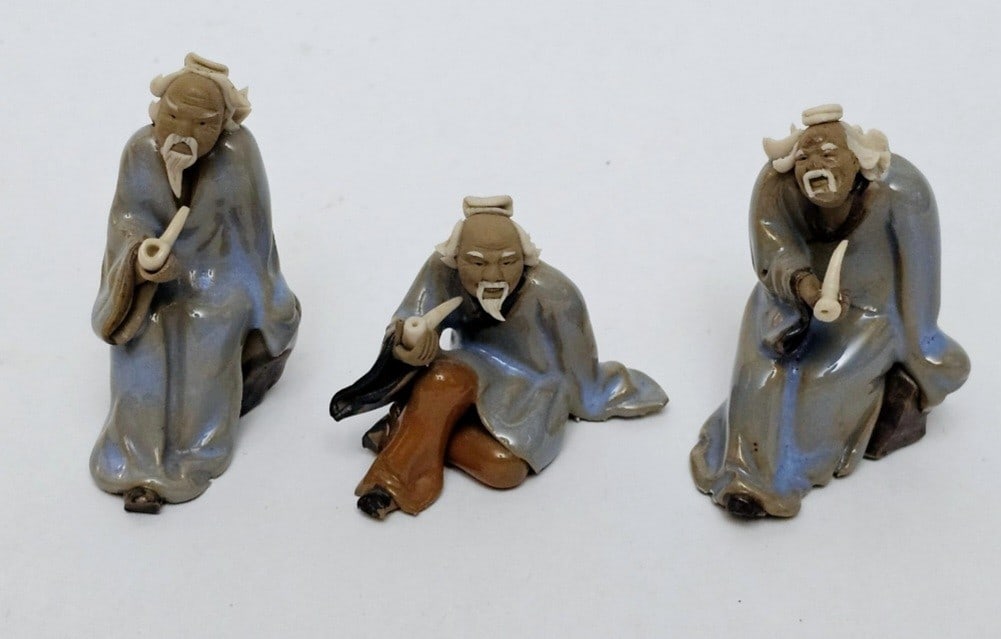 Antique Chinese Mudman Grouping (1 of 3)