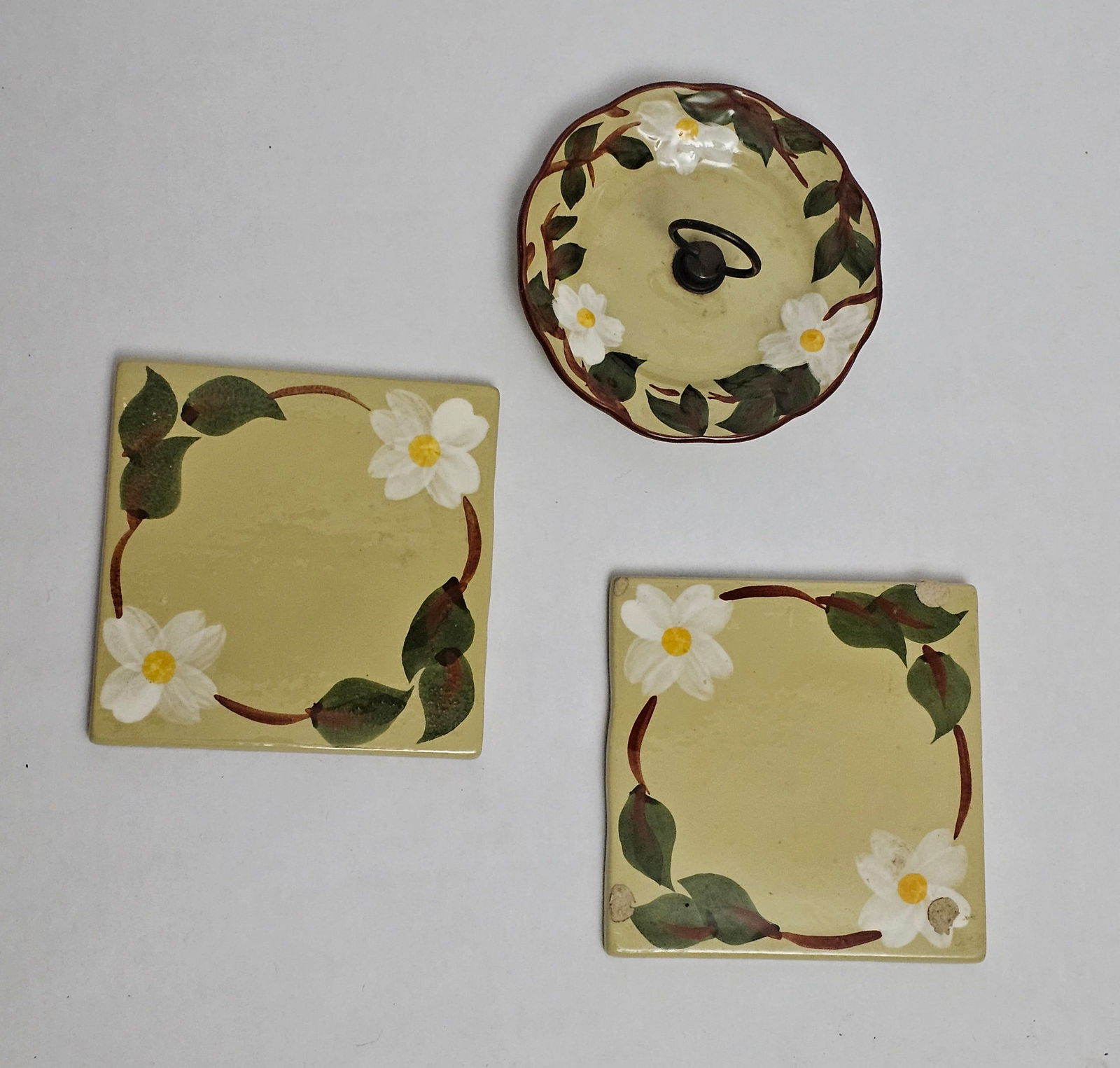 Vintage Stangl Ceramic Trivets and Server (1 of 1)