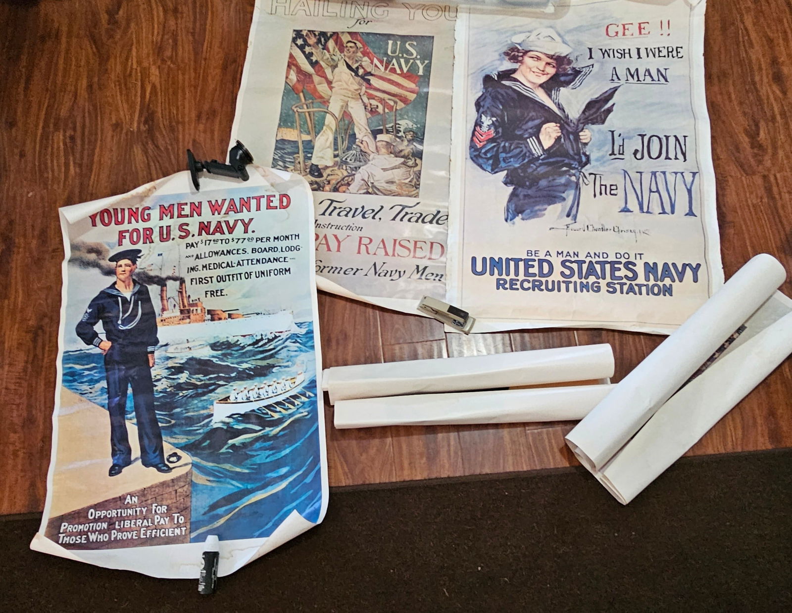 Vintage Reproduction WW1 Posters note some water damage (1 of 3)