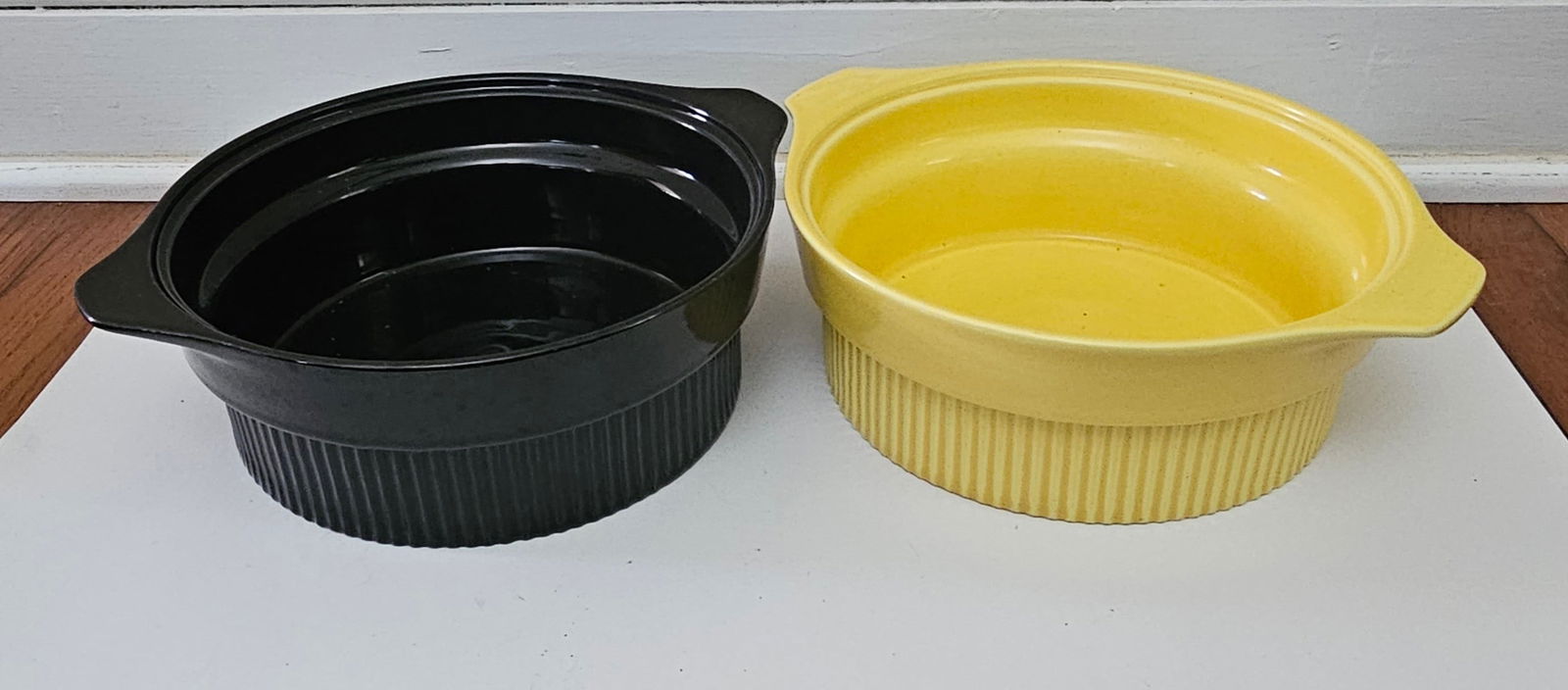 Vintage Ceramic Casserole Dishes each 10.5" diameter (1 of 1)