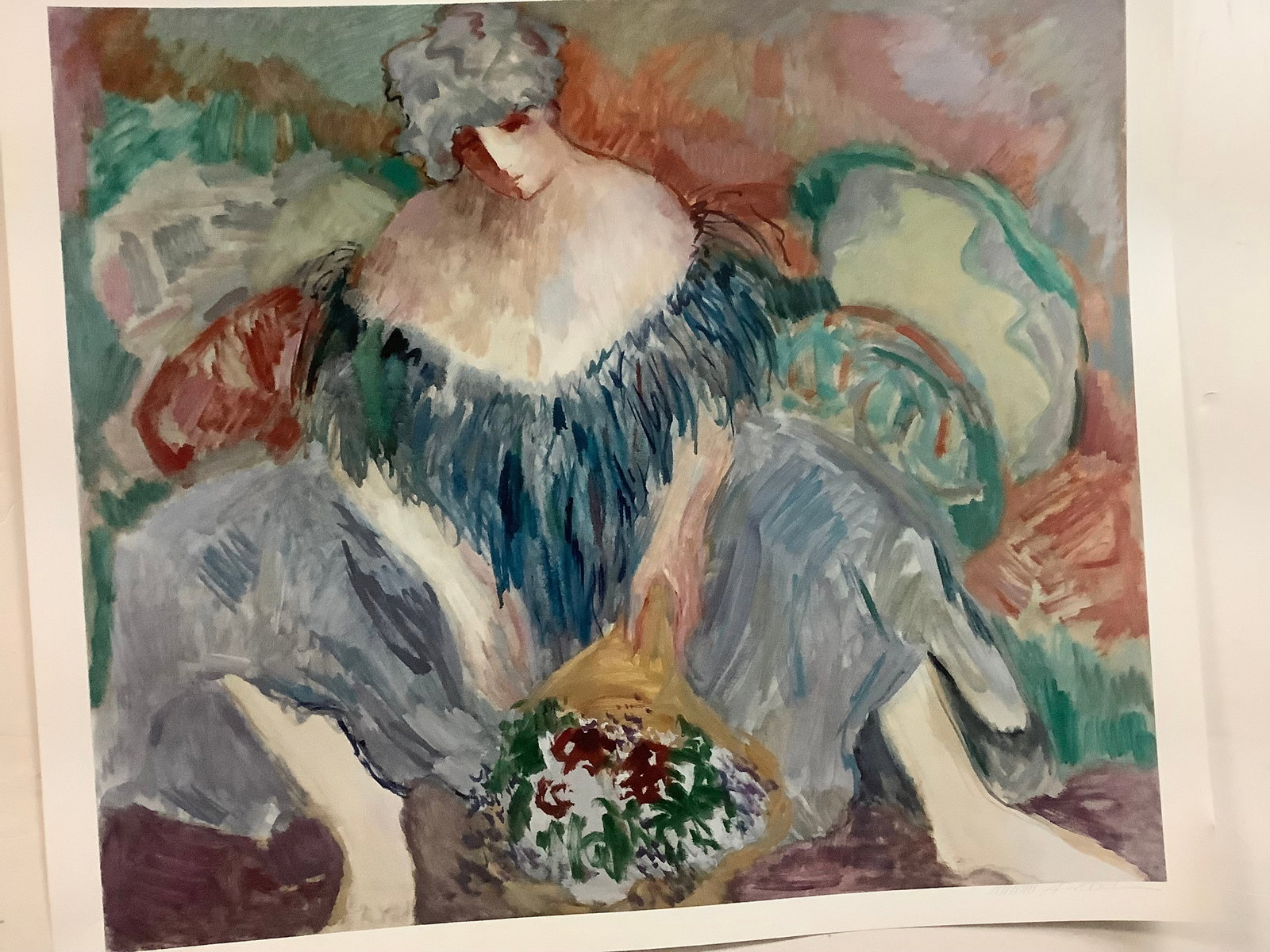 Signed by Barbara A Wood abstract artwork (19.5x28) (1 of 1)